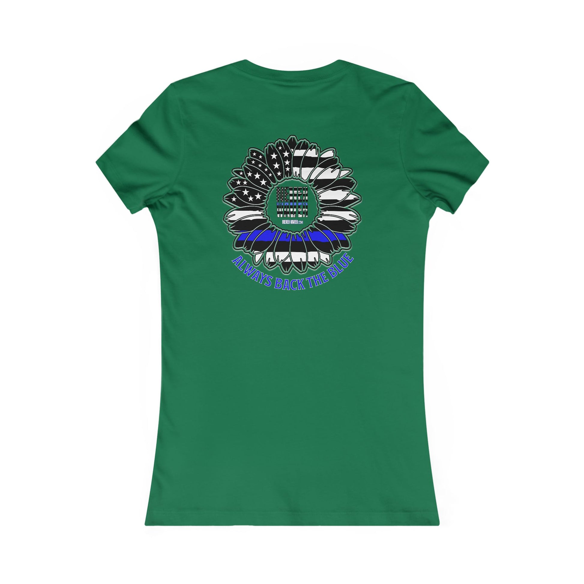 True Americans Never Waver They Always Back The Blue  Women's Favorite Tee - Never Waver