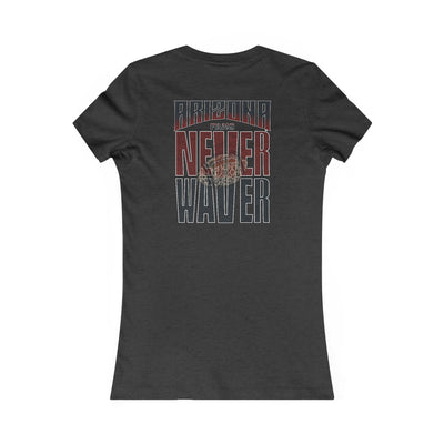 Arizona Fans Never Waver W-Leopard Football Women's Favorite Tee - Never Waver