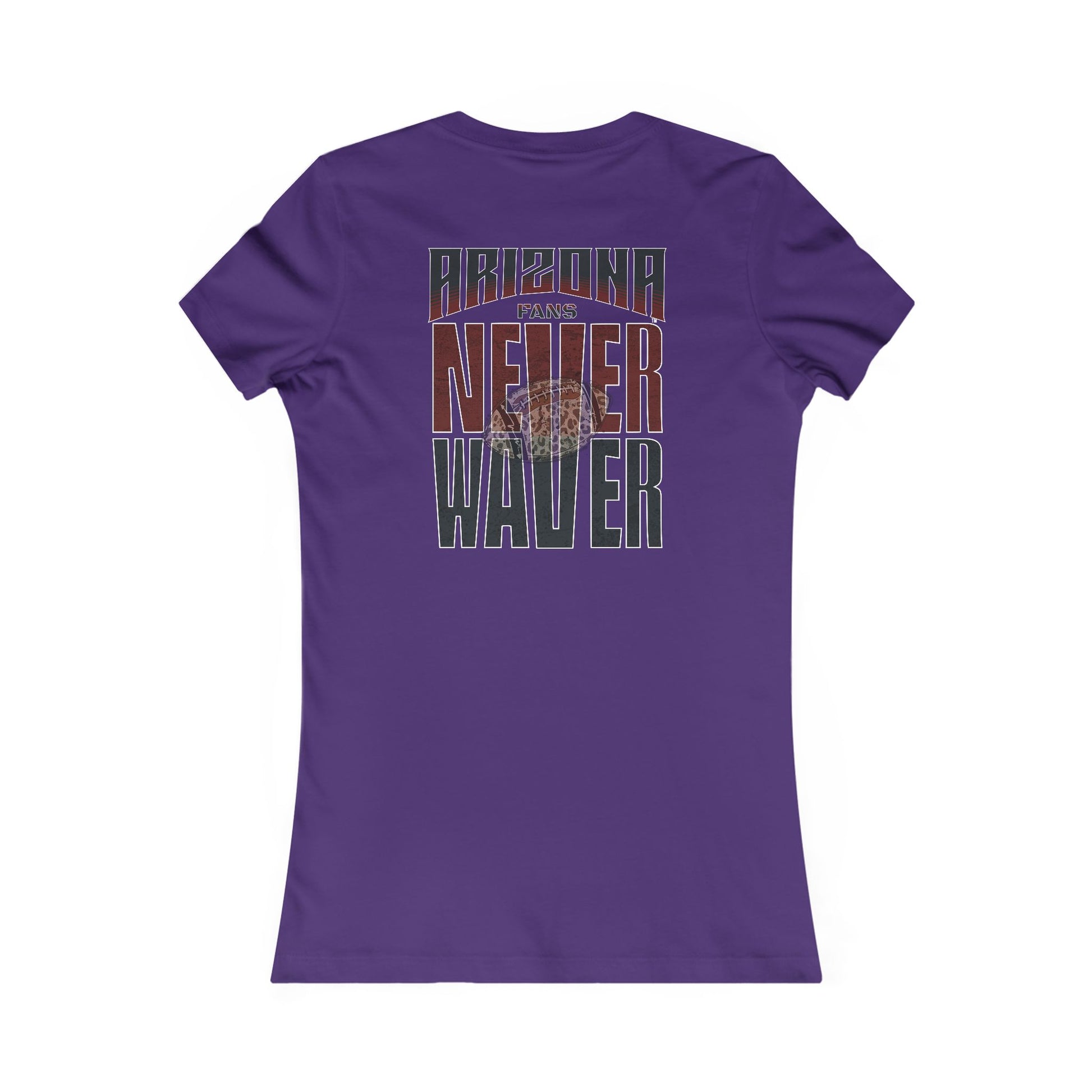 Arizona Fans Never Waver W-Leopard Football Women's Favorite Tee - Never Waver
