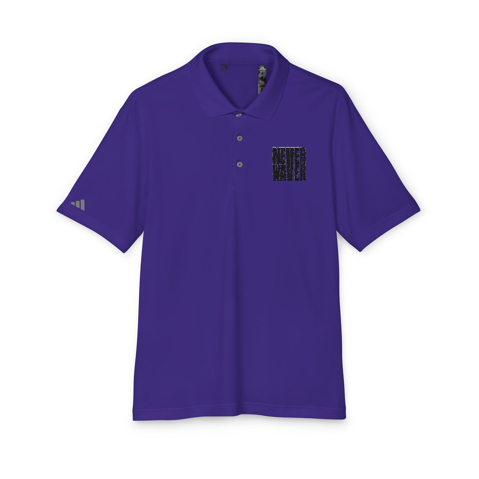 Never Waver Embroidered adidas Unisex Performance Polo - Never Waver