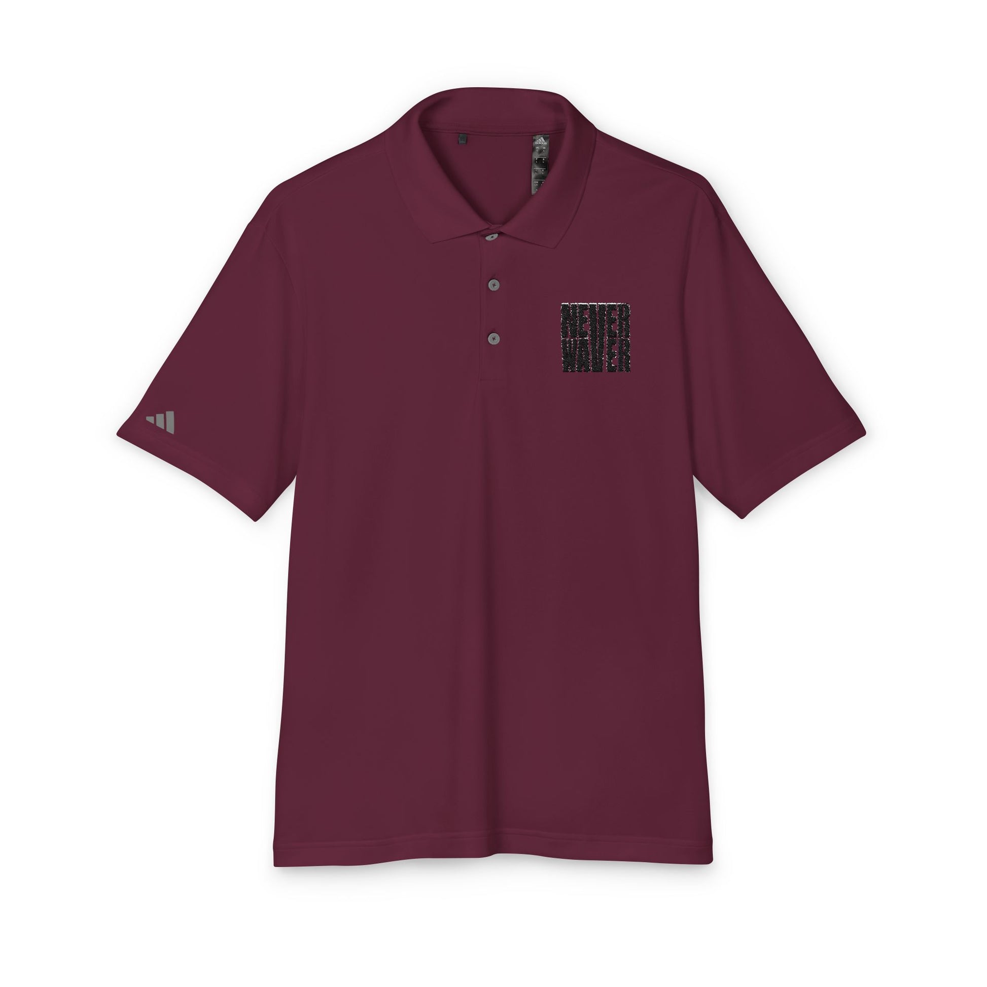 Never Waver Embroidered adidas Unisex Performance Polo - Never Waver