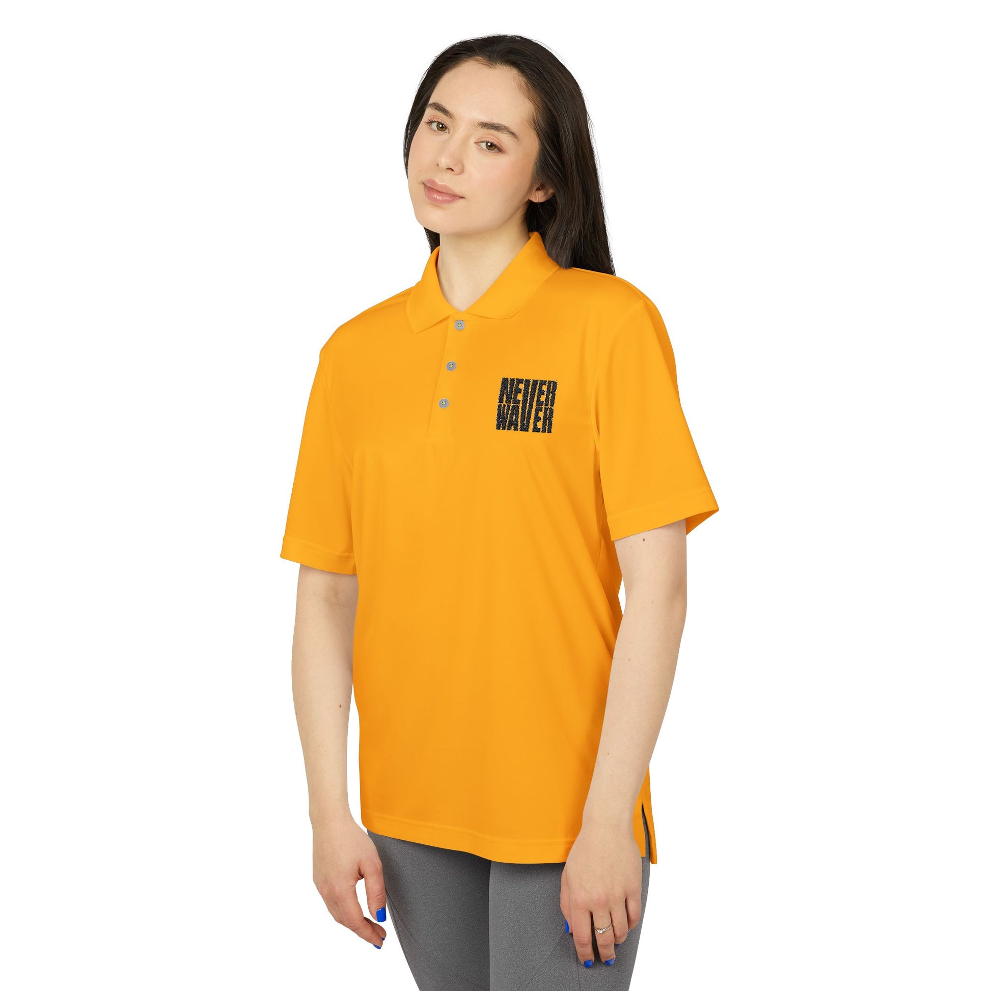 Never Waver Embroidered adidas Unisex Performance Polo - Never Waver