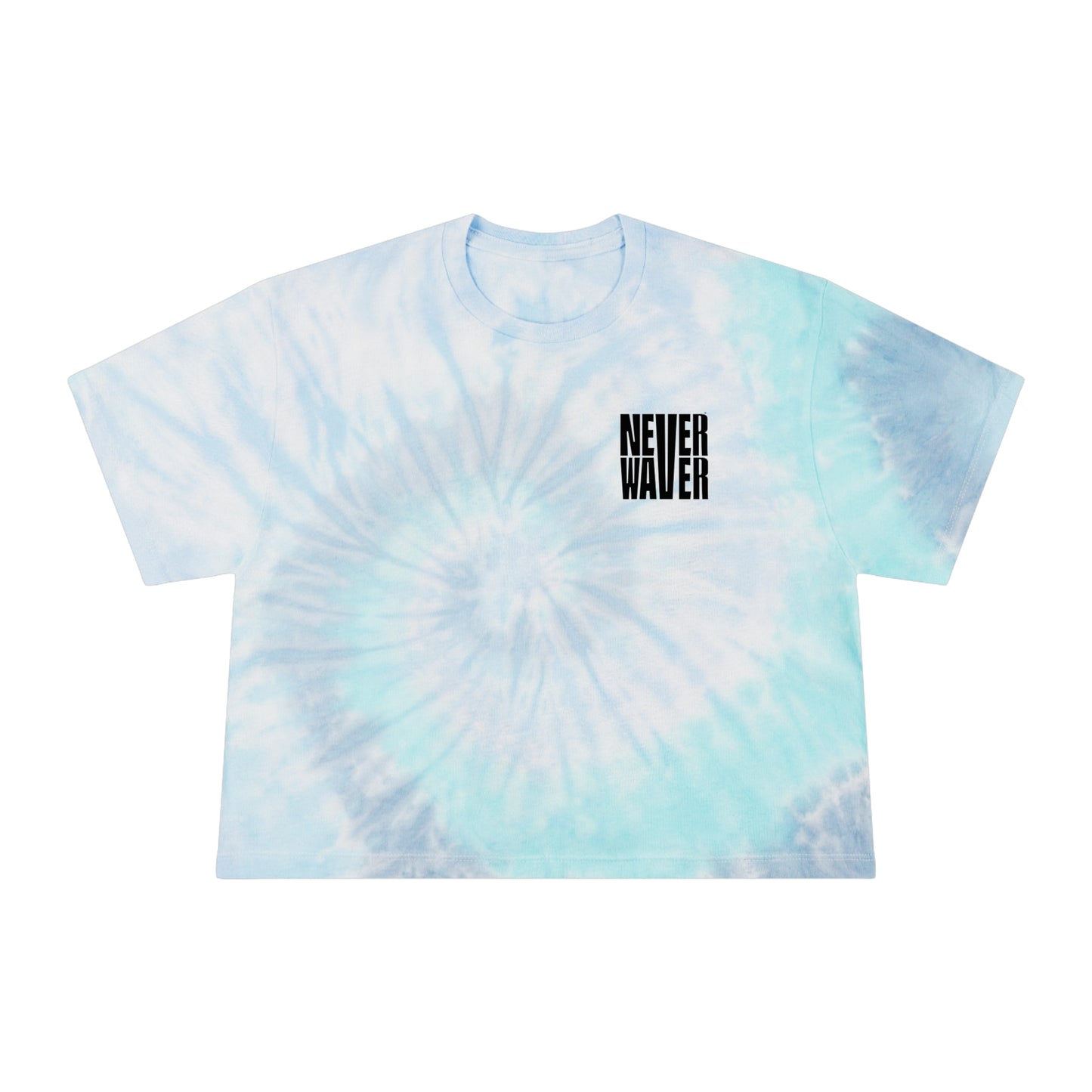 Be Yourself  Never Waver Make No Apologies Women's Tie-Dye Crop Tee - Never Waver