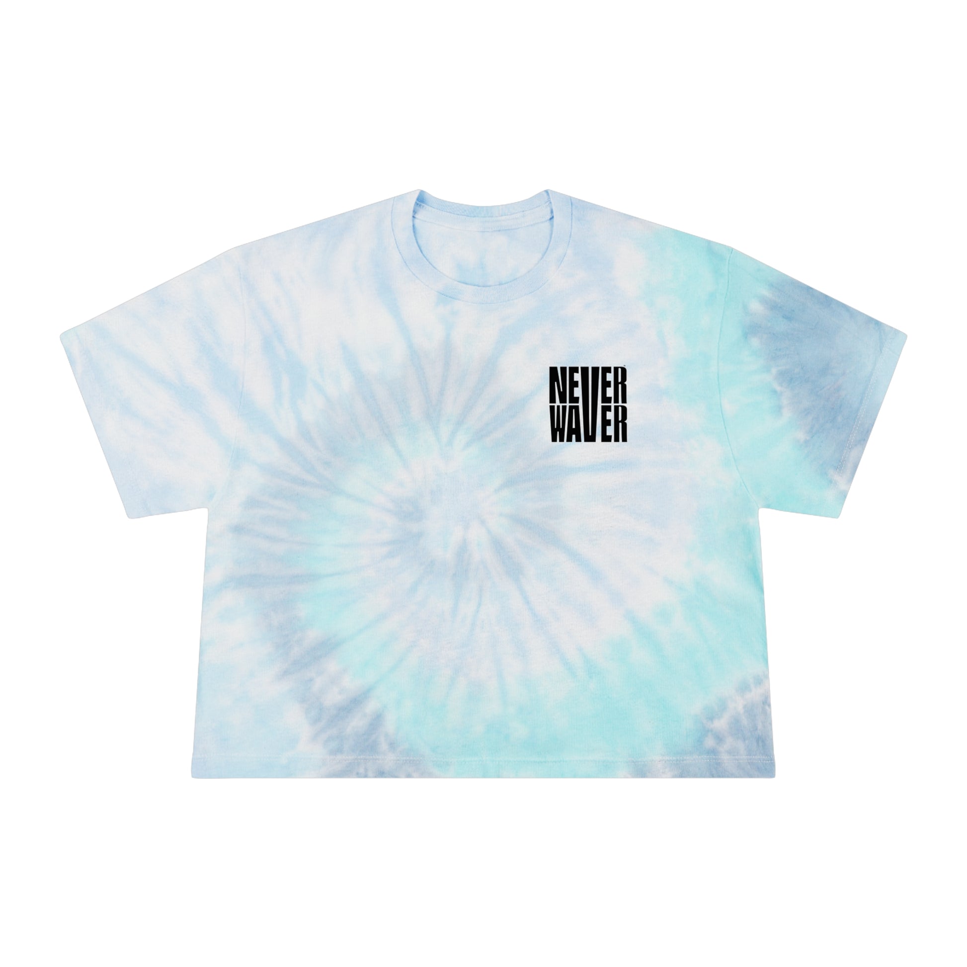 Be Yourself  Never Waver Make No Apologies Women's Tie-Dye Crop Tee - Never Waver