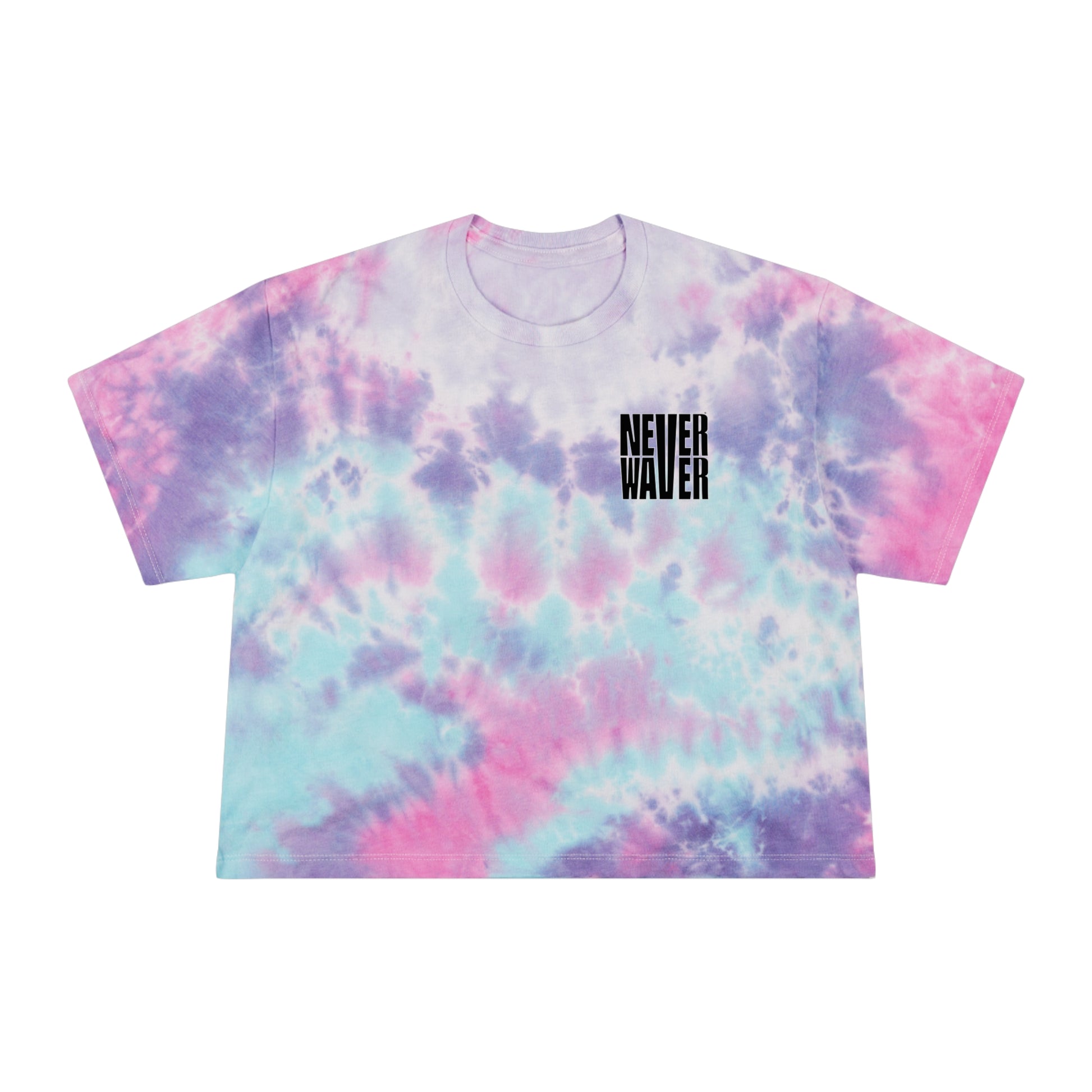 Be Yourself  Never Waver Make No Apologies Women's Tie-Dye Crop Tee - Never Waver
