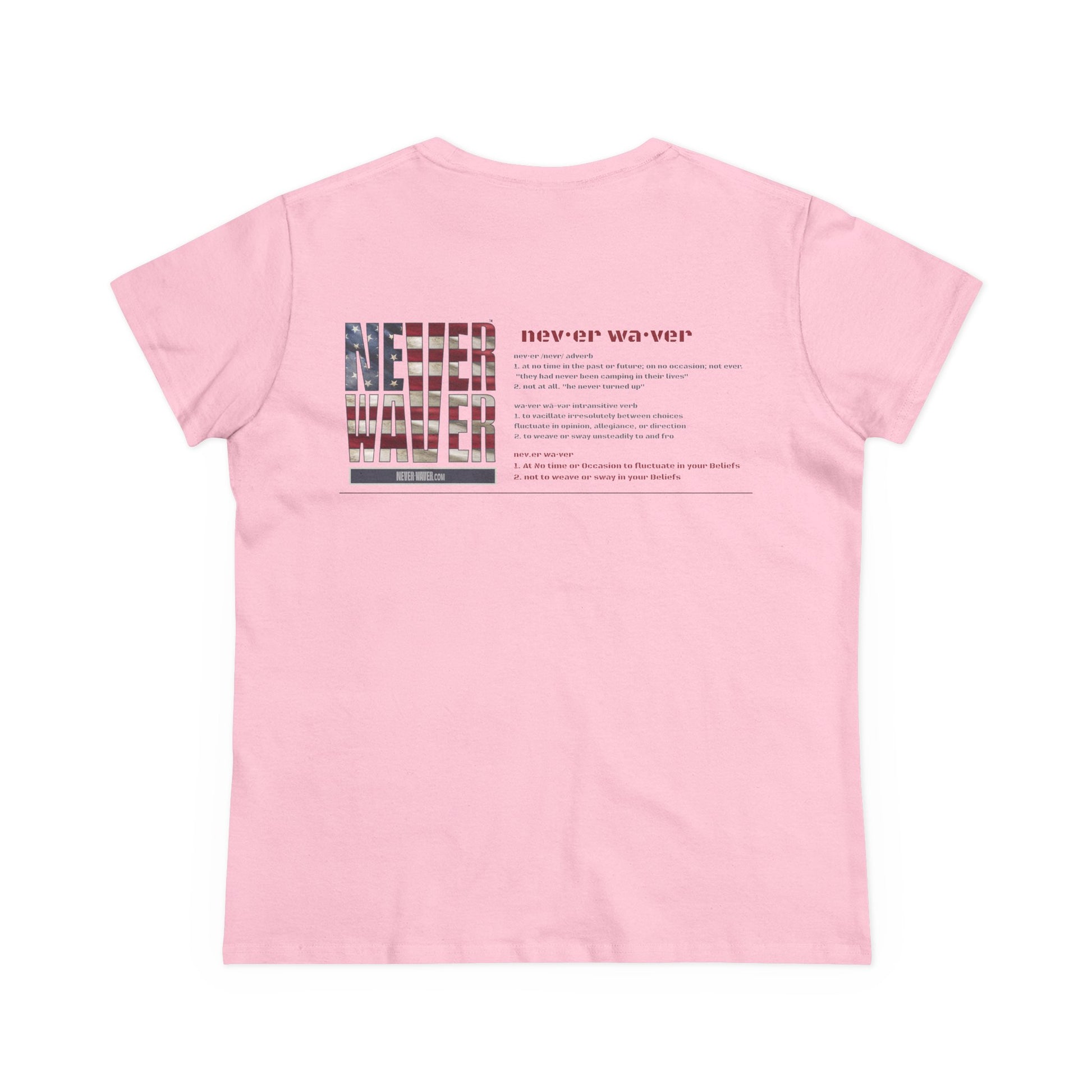 Never Waver Definition Women's Midweight Cotton Tee - Never Waver