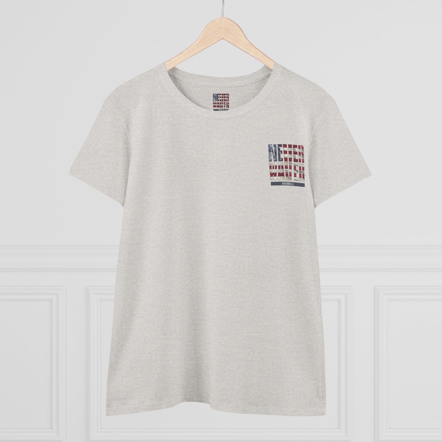 Never Waver Definition Women's Midweight Cotton Tee - Never Waver