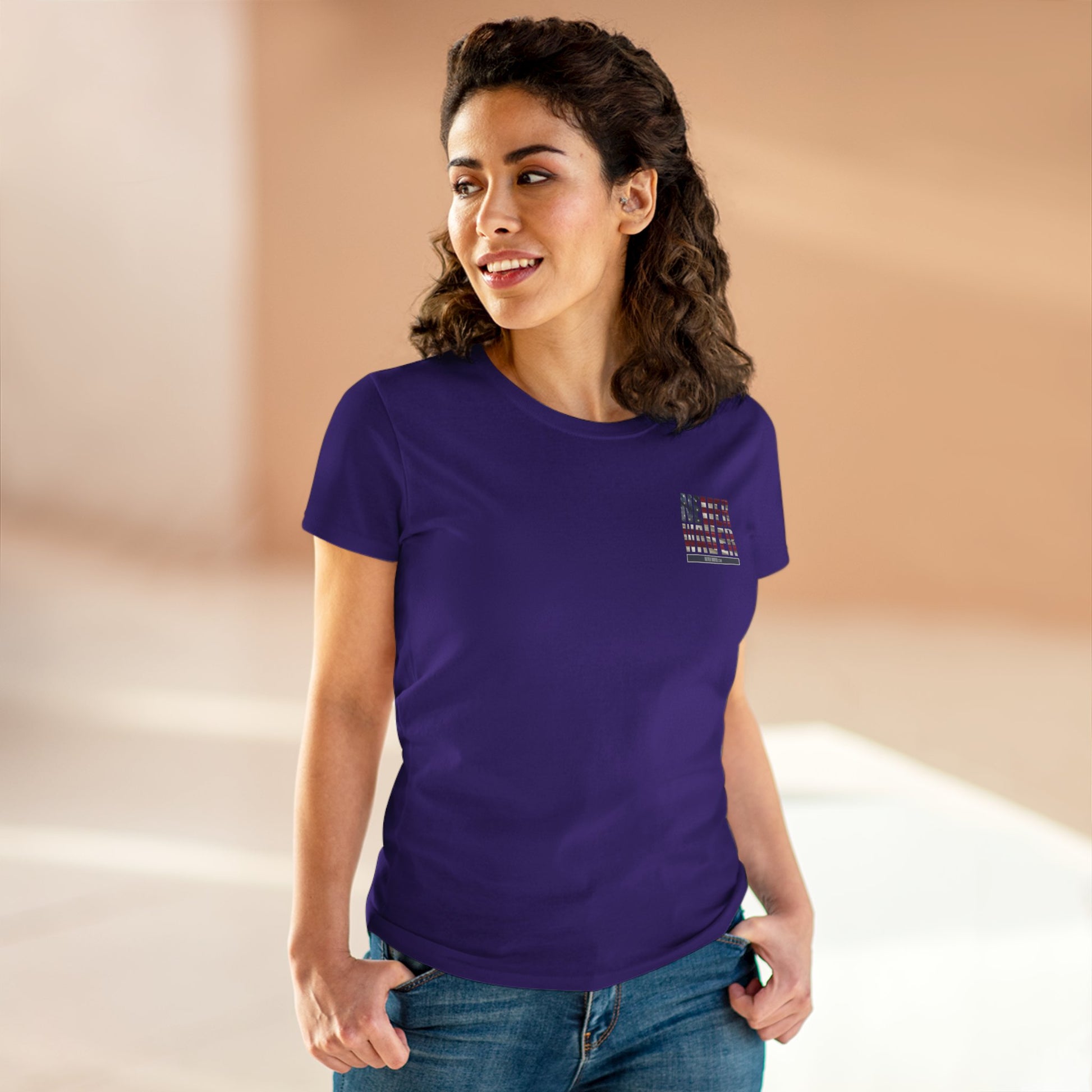 Never Waver Definition Women's Midweight Cotton Tee - Never Waver