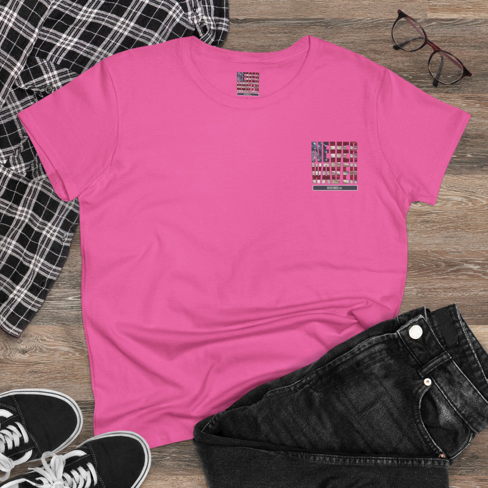 Never Waver Definition Women's Midweight Cotton Tee - Never Waver