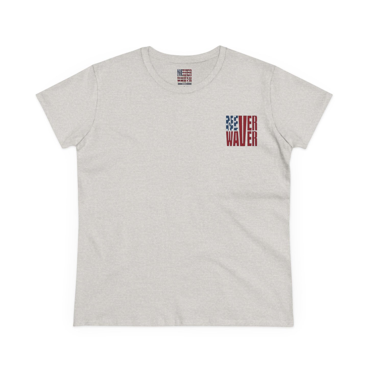 Never Waver Jesus Protecting America And Trump Women's Midweight Cotton Tee - Never Waver