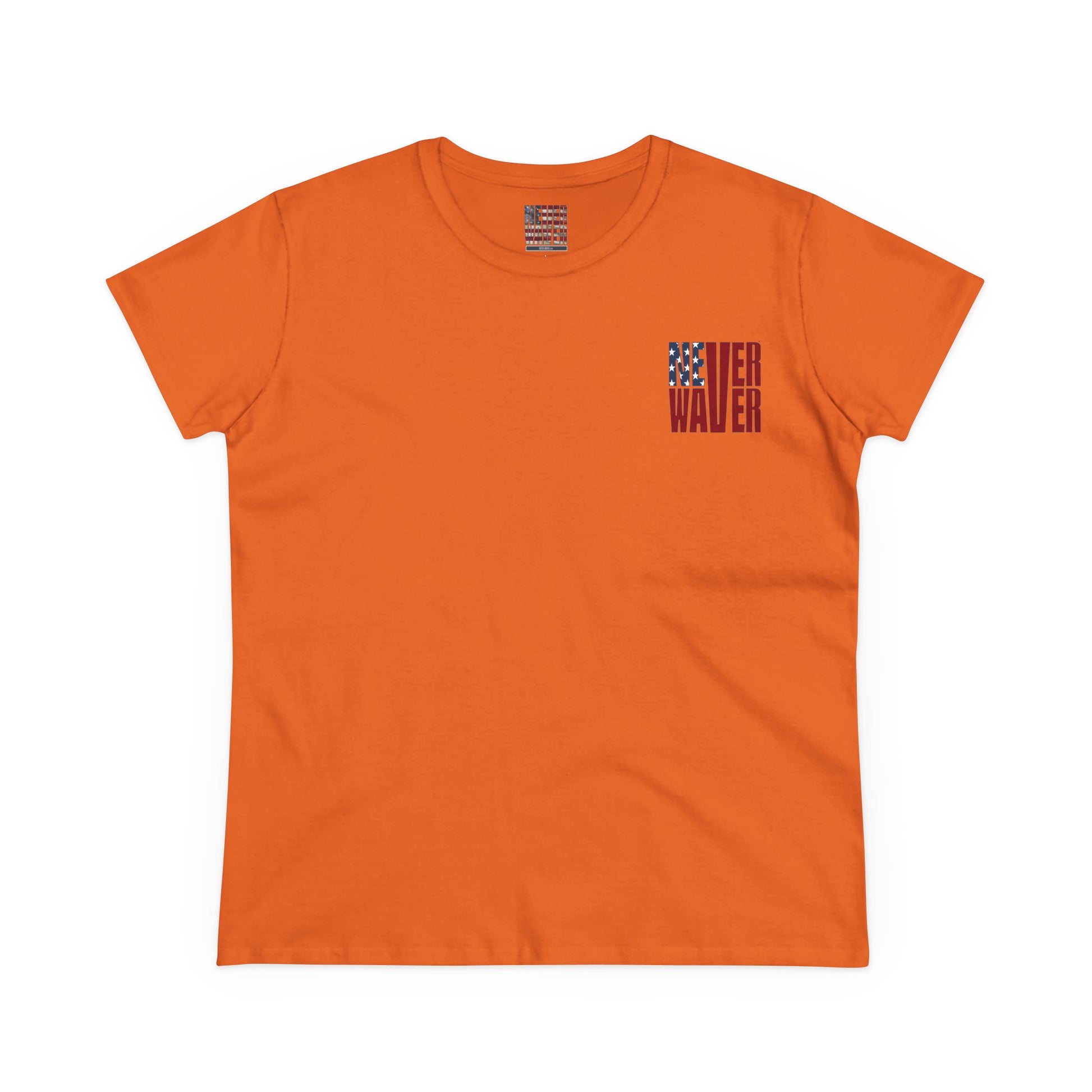 Never Waver Jesus Protecting America And Trump Women's Midweight Cotton Tee - Never Waver