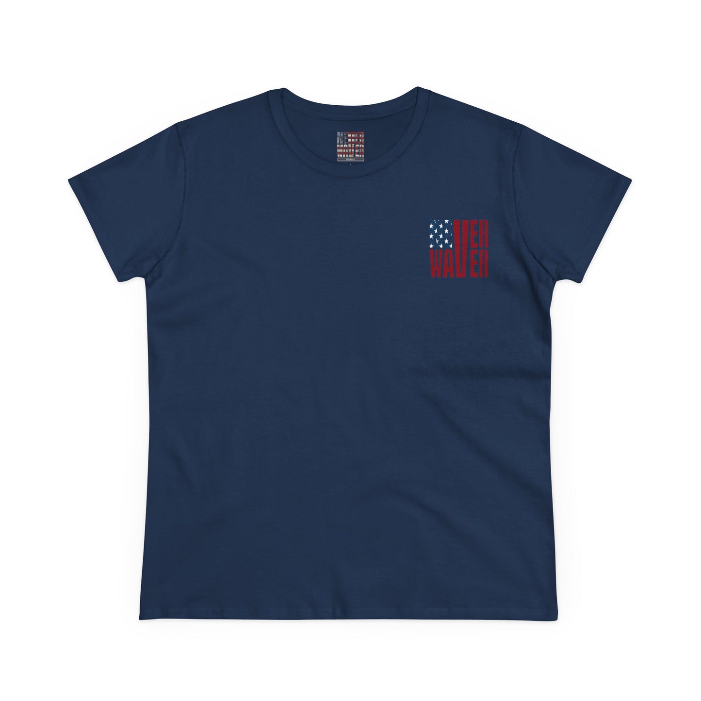 Never Waver Jesus Protecting America And Trump Women's Midweight Cotton Tee - Never Waver