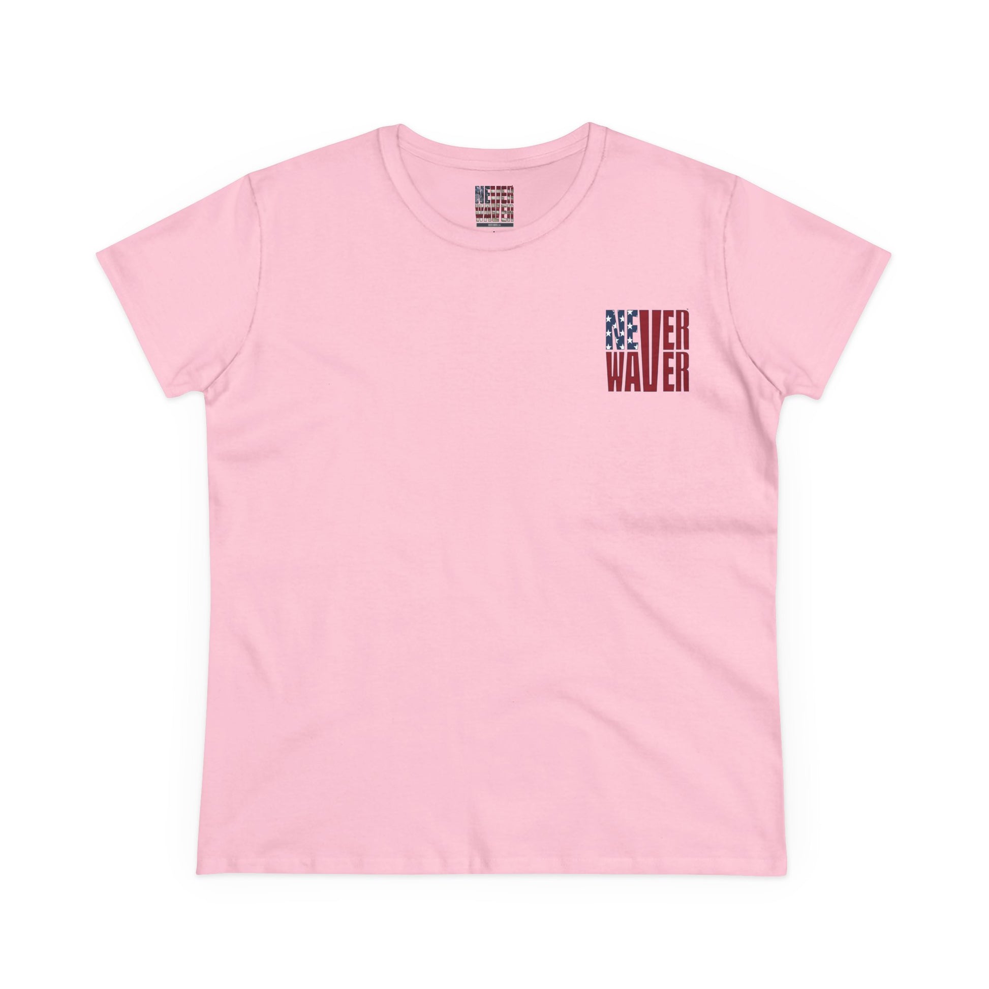 Never Waver Jesus Protecting America And Trump Women's Midweight Cotton Tee - Never Waver