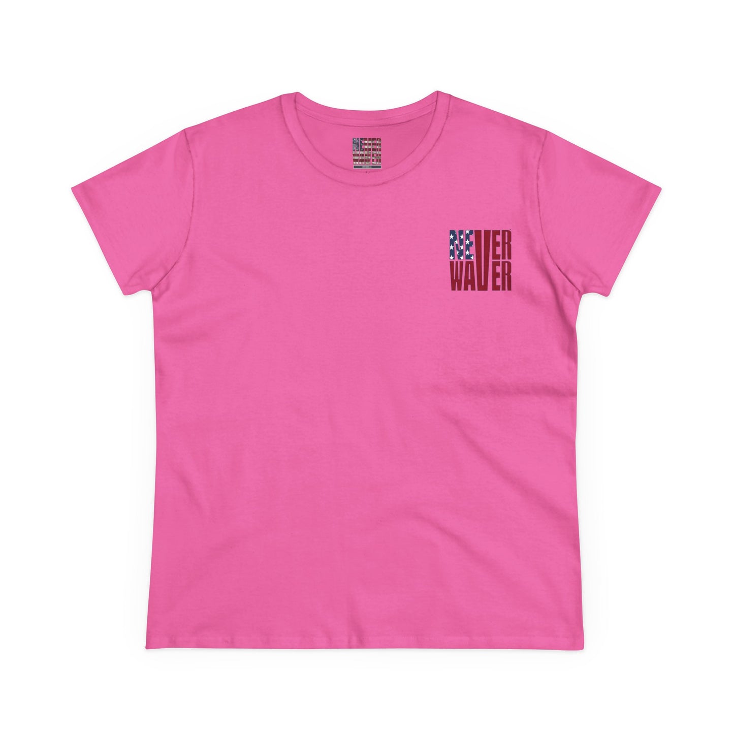 Never Waver Jesus Protecting America And Trump Women's Midweight Cotton Tee - Never Waver