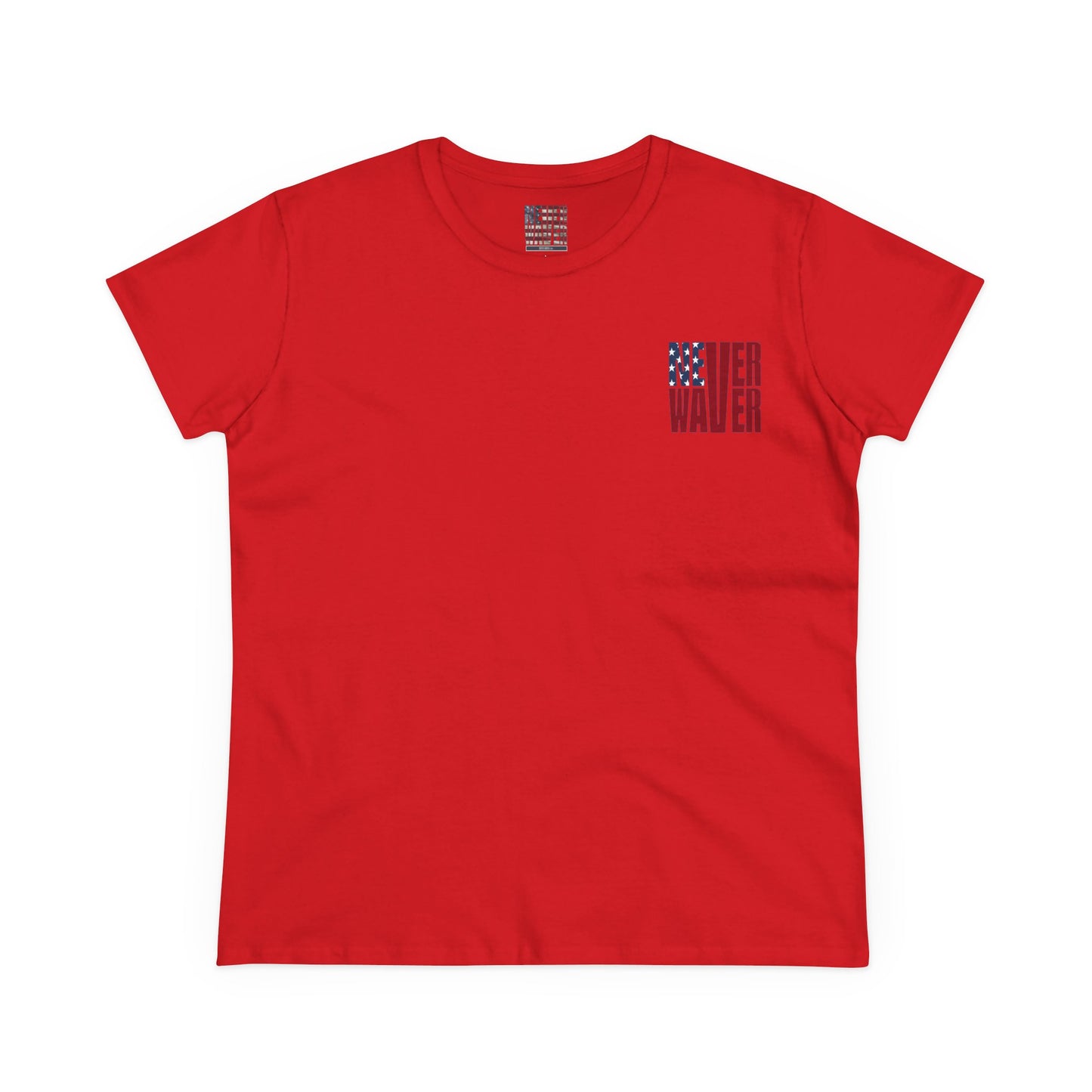 Never Waver Jesus Protecting America And Trump Women's Midweight Cotton Tee - Never Waver