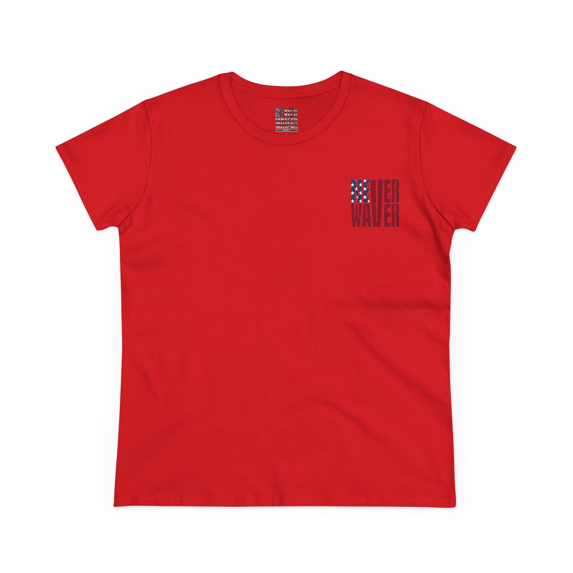 Never Waver Jesus Protecting America And Trump Women's Midweight Cotton Tee - Never Waver