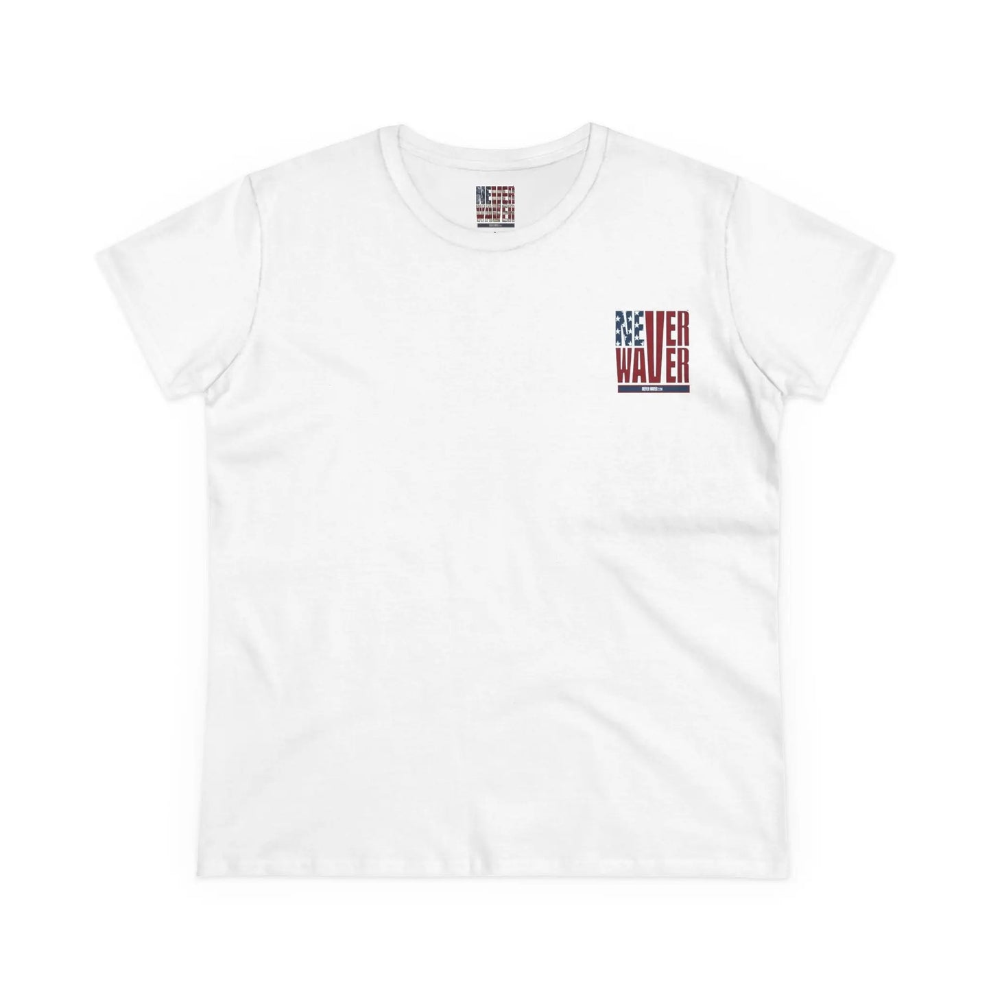 Never Waver USA Women's Midweight Cotton Tee - Never Waver