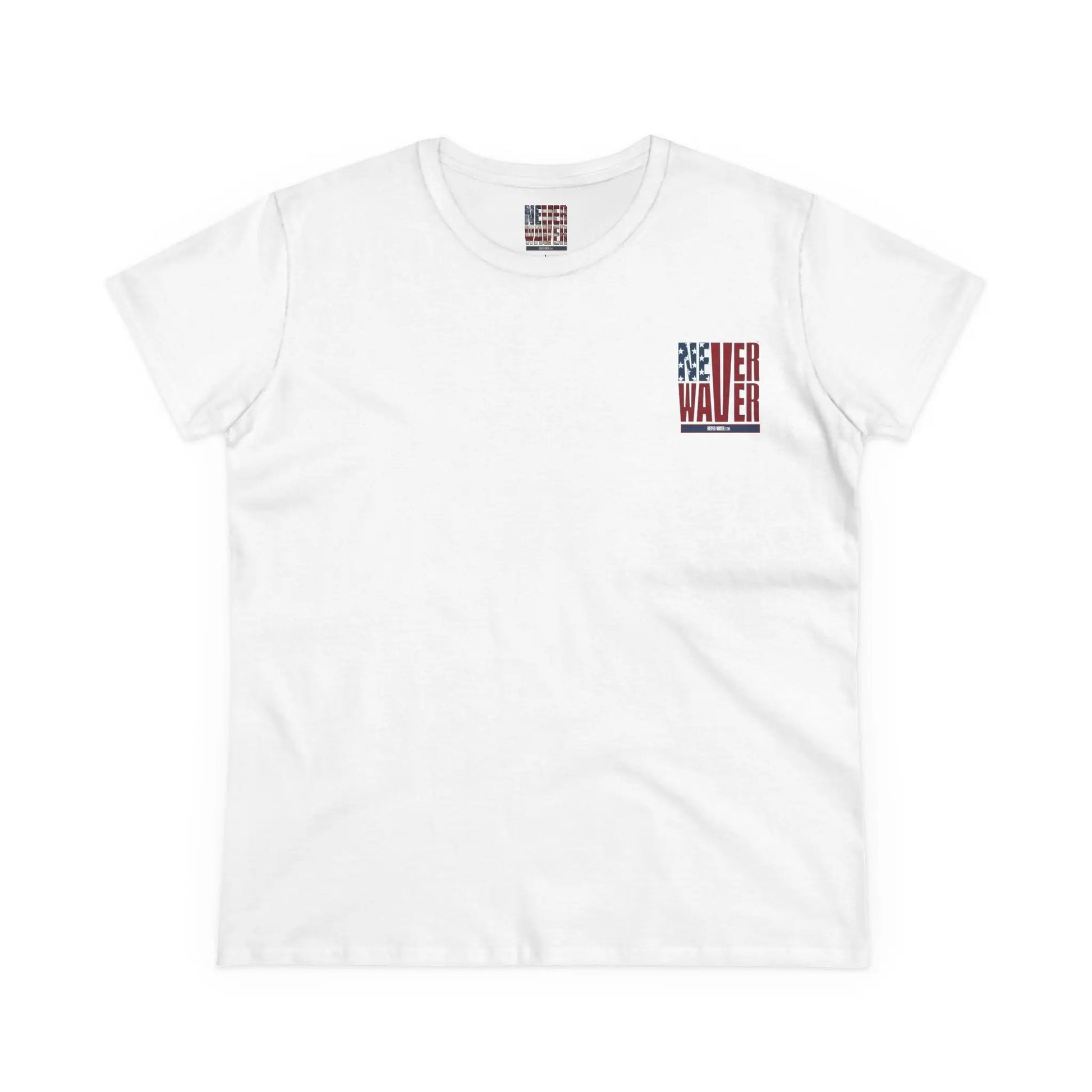 Never Waver USA Women's Midweight Cotton Tee - Never Waver