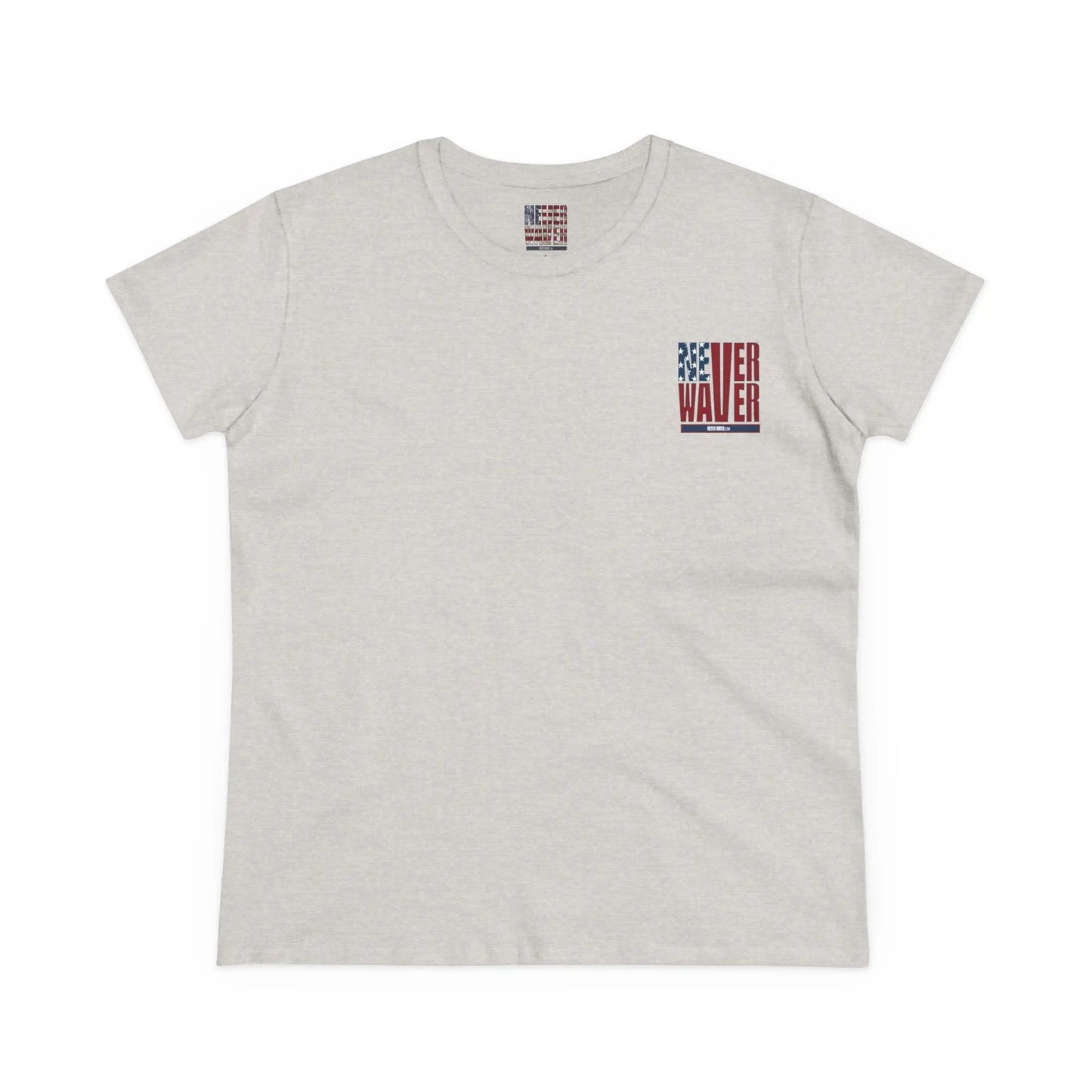 Never Waver USA Women's Midweight Cotton Tee - Never Waver