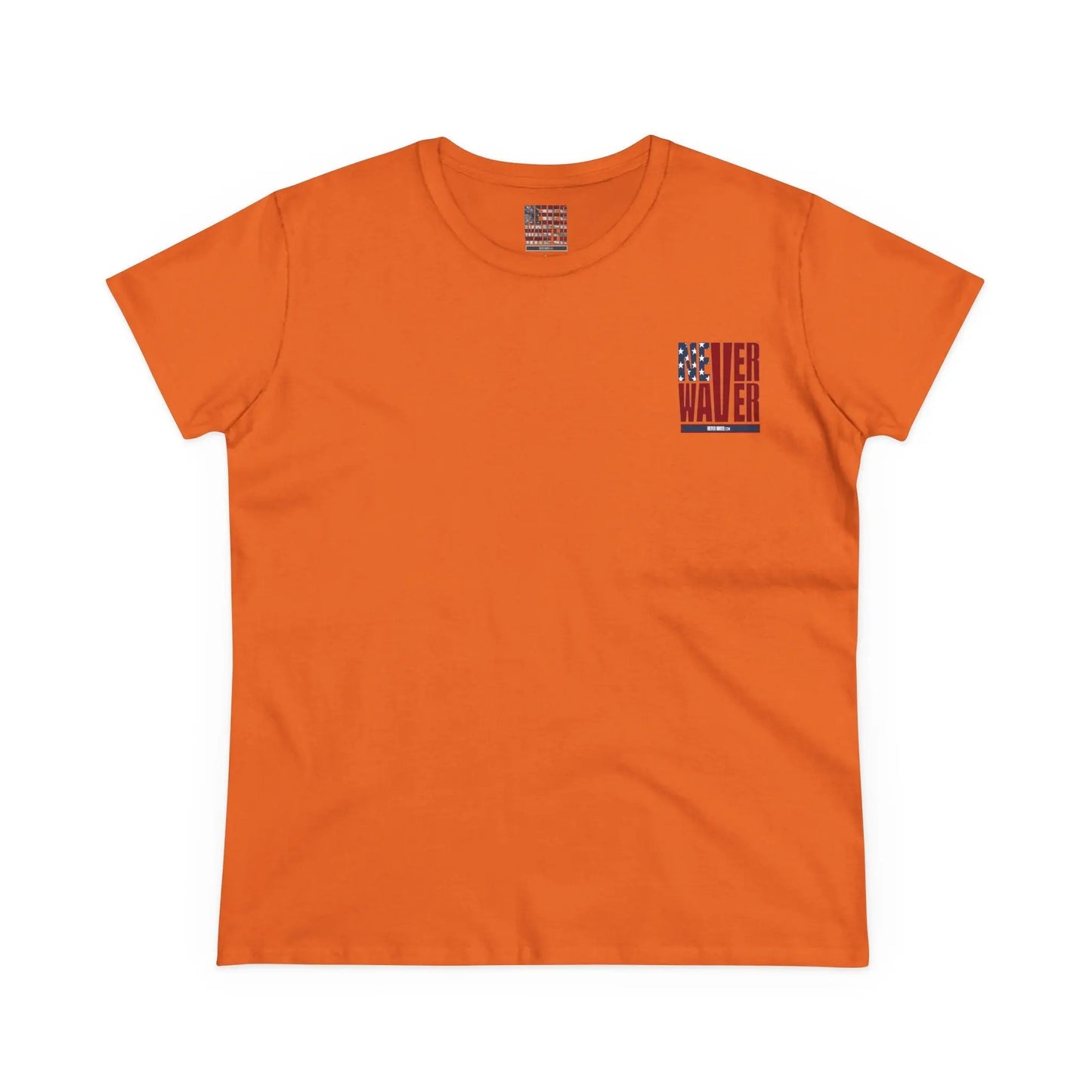 Never Waver USA Women's Midweight Cotton Tee - Never Waver