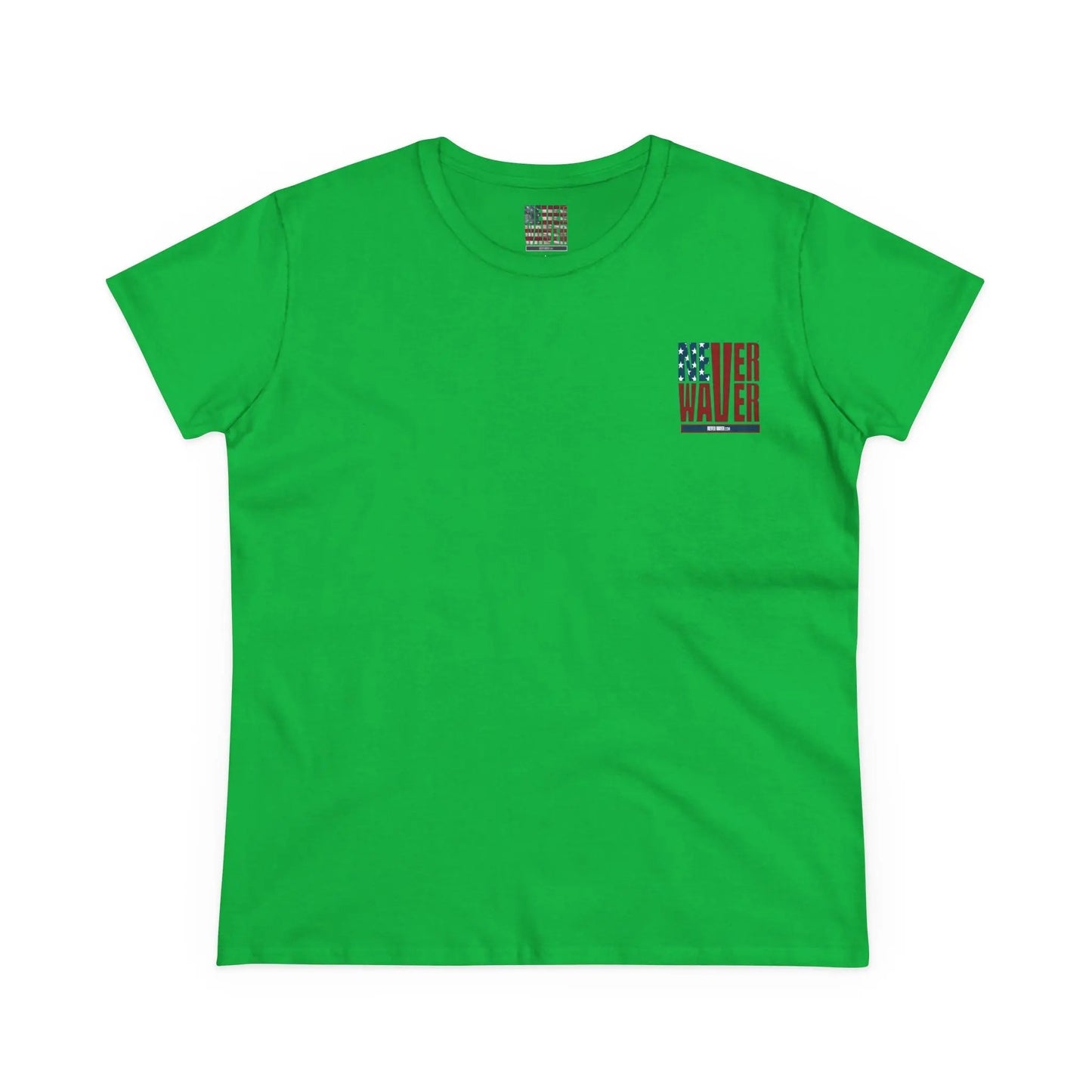 Never Waver USA Women's Midweight Cotton Tee - Never Waver