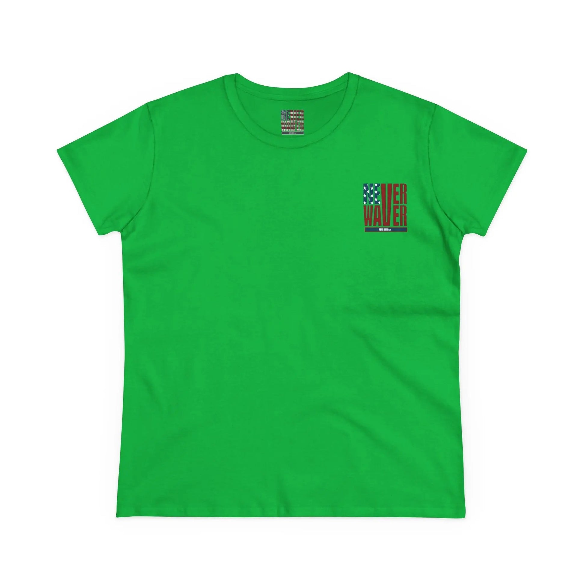 Never Waver USA Women's Midweight Cotton Tee - Never Waver