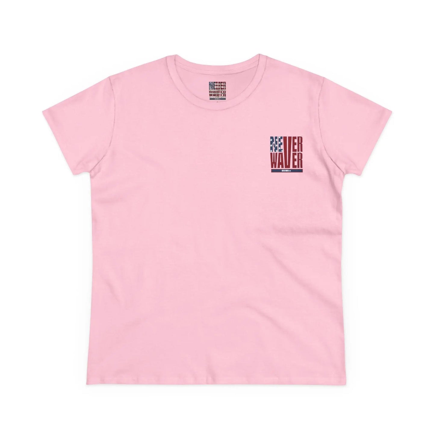 Never Waver USA Women's Midweight Cotton Tee - Never Waver