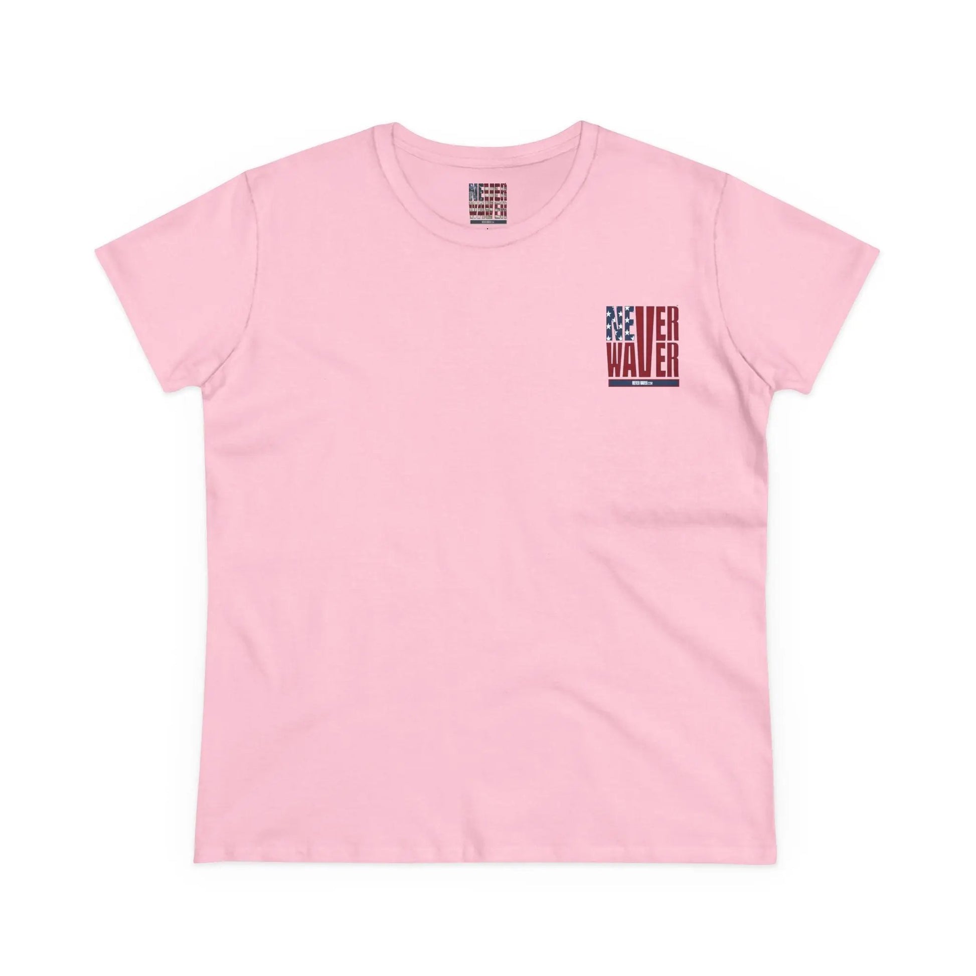 Never Waver USA Women's Midweight Cotton Tee - Never Waver