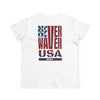 Never Waver USA Women's Midweight Cotton Tee - Never Waver