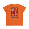 Never Waver USA Women's Midweight Cotton Tee - Never Waver