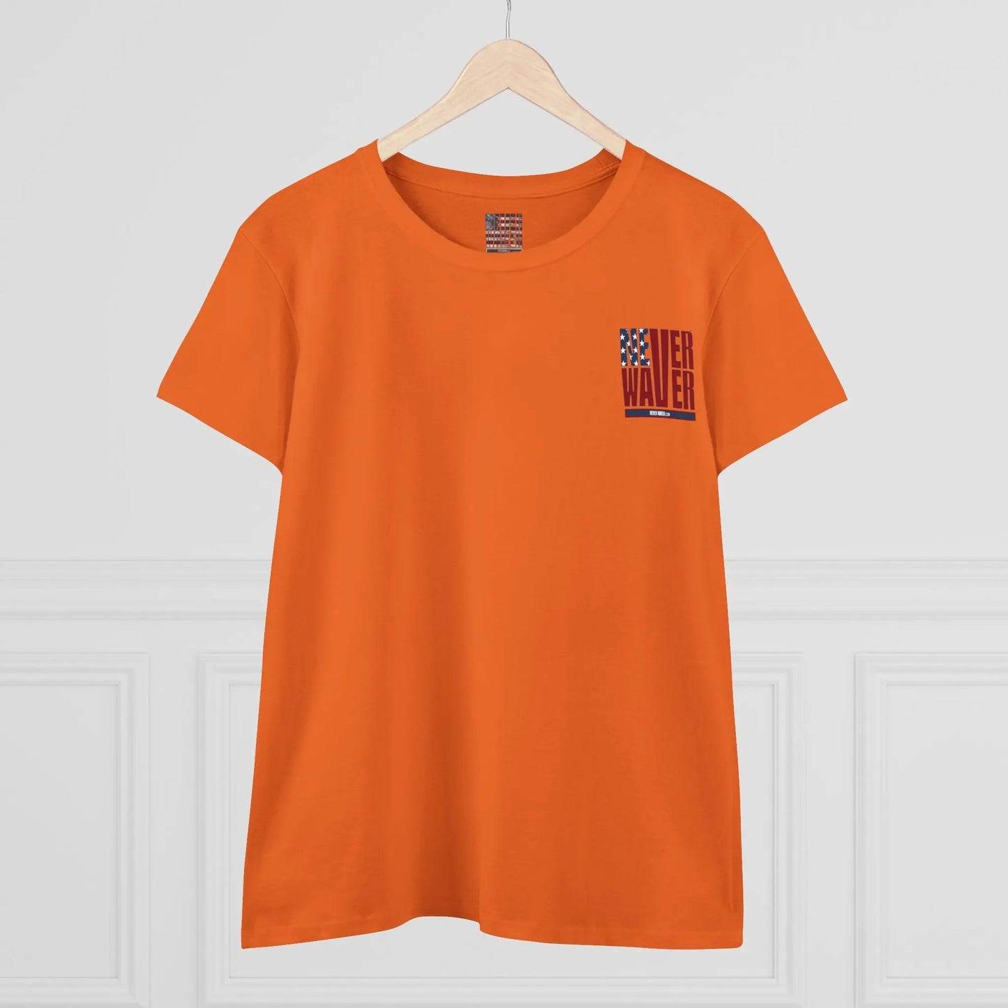 Never Waver USA Women's Midweight Cotton Tee - Never Waver