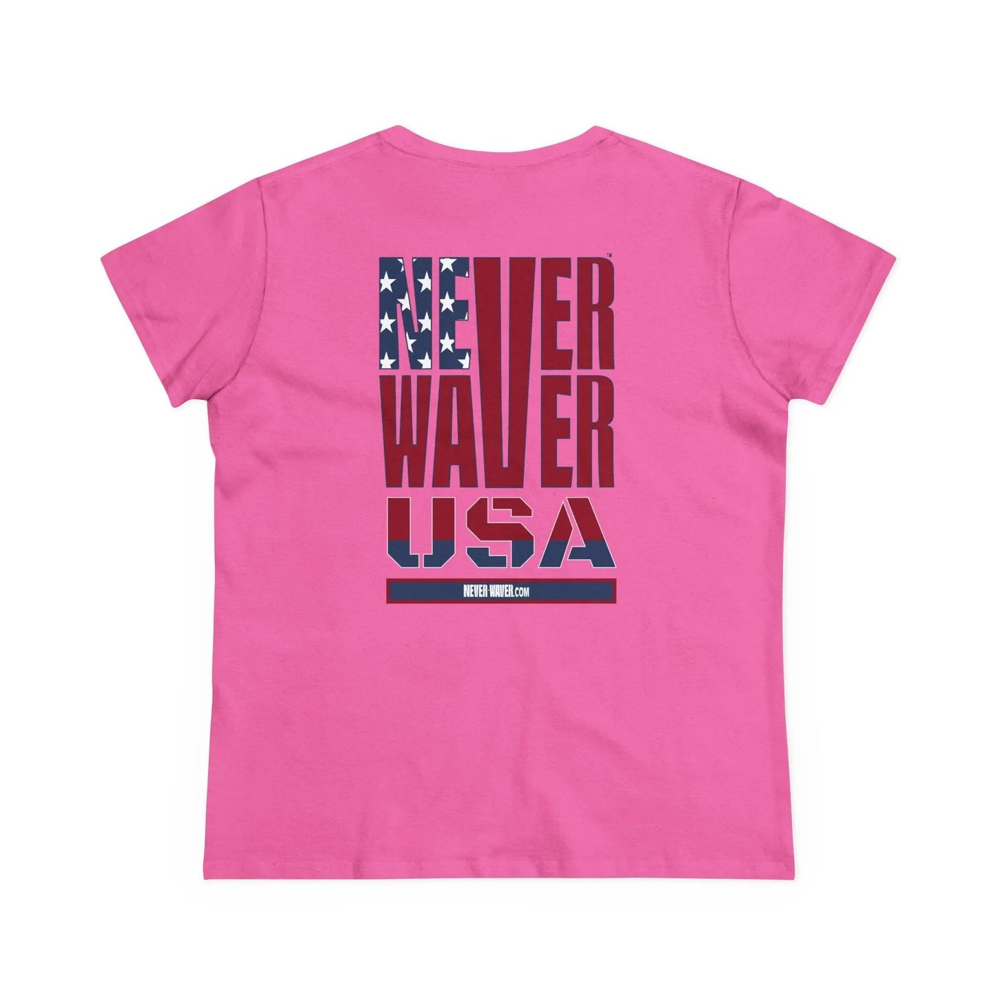 Never Waver USA Women's Midweight Cotton Tee - Never Waver