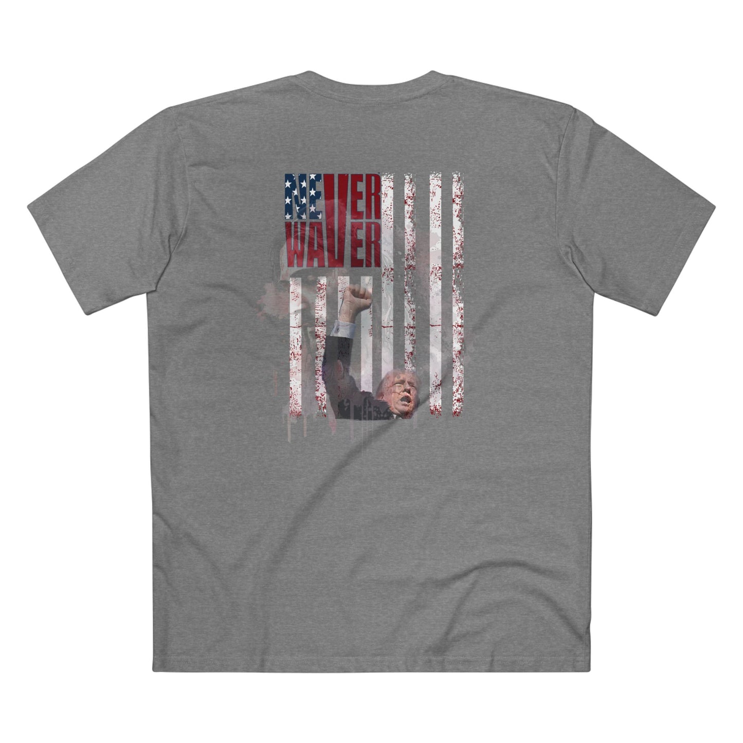 Never Waver Jesus Protecting America And Trump Men's Staple Tee - Never Waver
