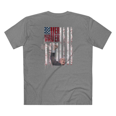 Never Waver Jesus Protecting America And Trump Men's Staple Tee - Never Waver