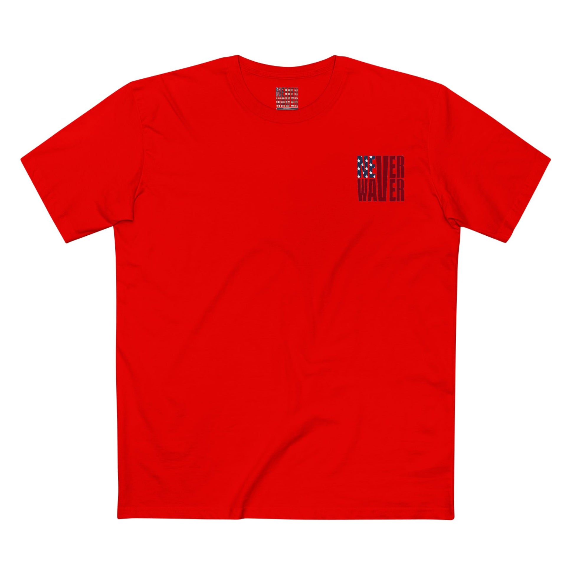 Never Waver Jesus Protecting America And Trump Men's Staple Tee - Never Waver