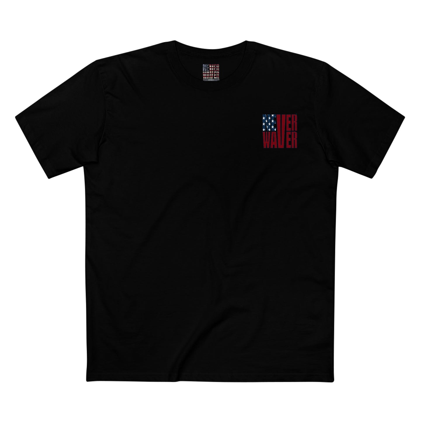 Never Waver Jesus Protecting America And Trump Men's Staple Tee - Never Waver
