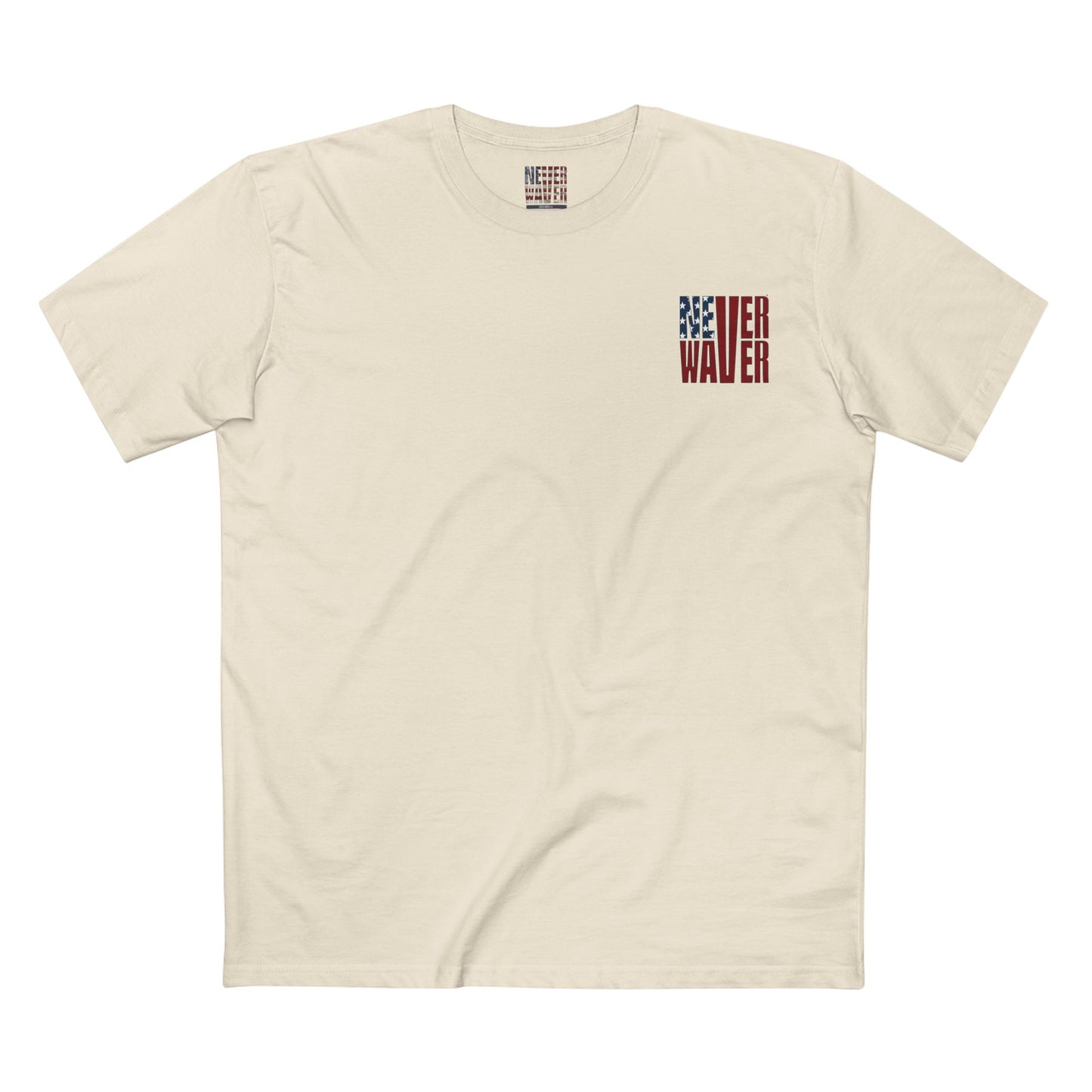 Never Waver Jesus Protecting America And Trump Men's Staple Tee - Never Waver