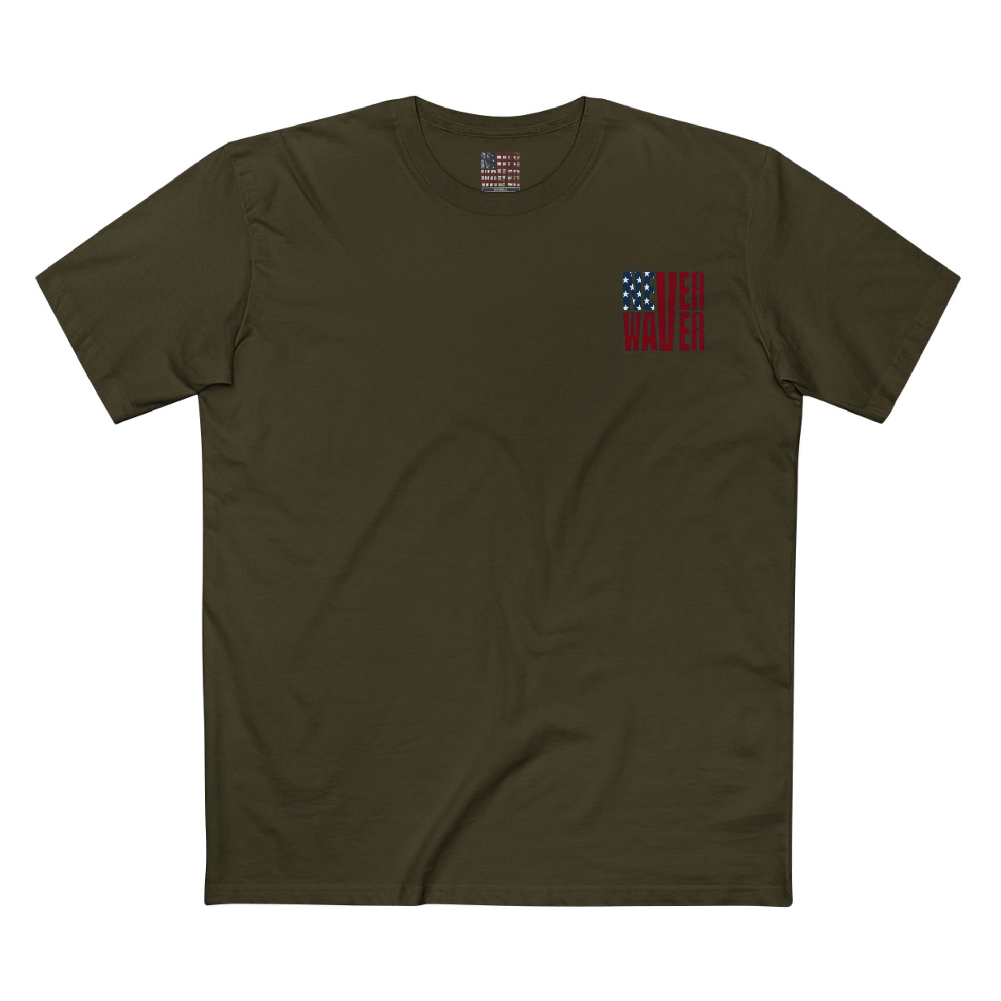 Never Waver Jesus Protecting America And Trump Men's Staple Tee - Never Waver