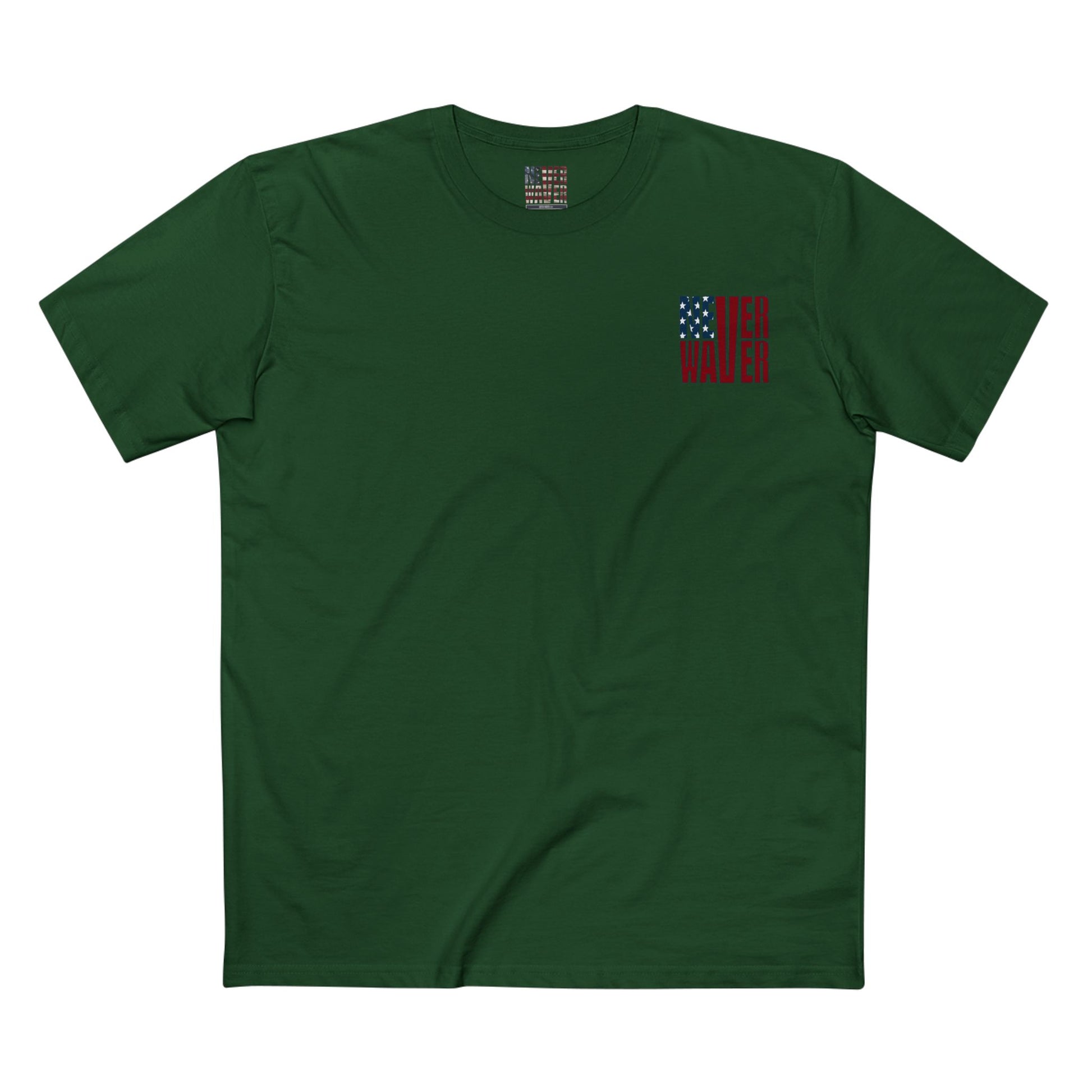 Never Waver Jesus Protecting America And Trump Men's Staple Tee - Never Waver