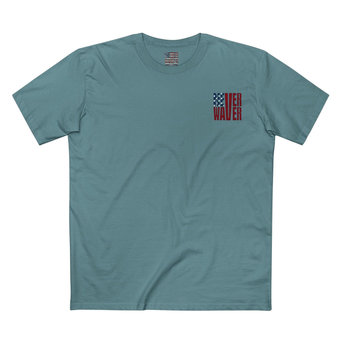 Never Waver Jesus Protecting America And Trump Men's Staple Tee - Never Waver
