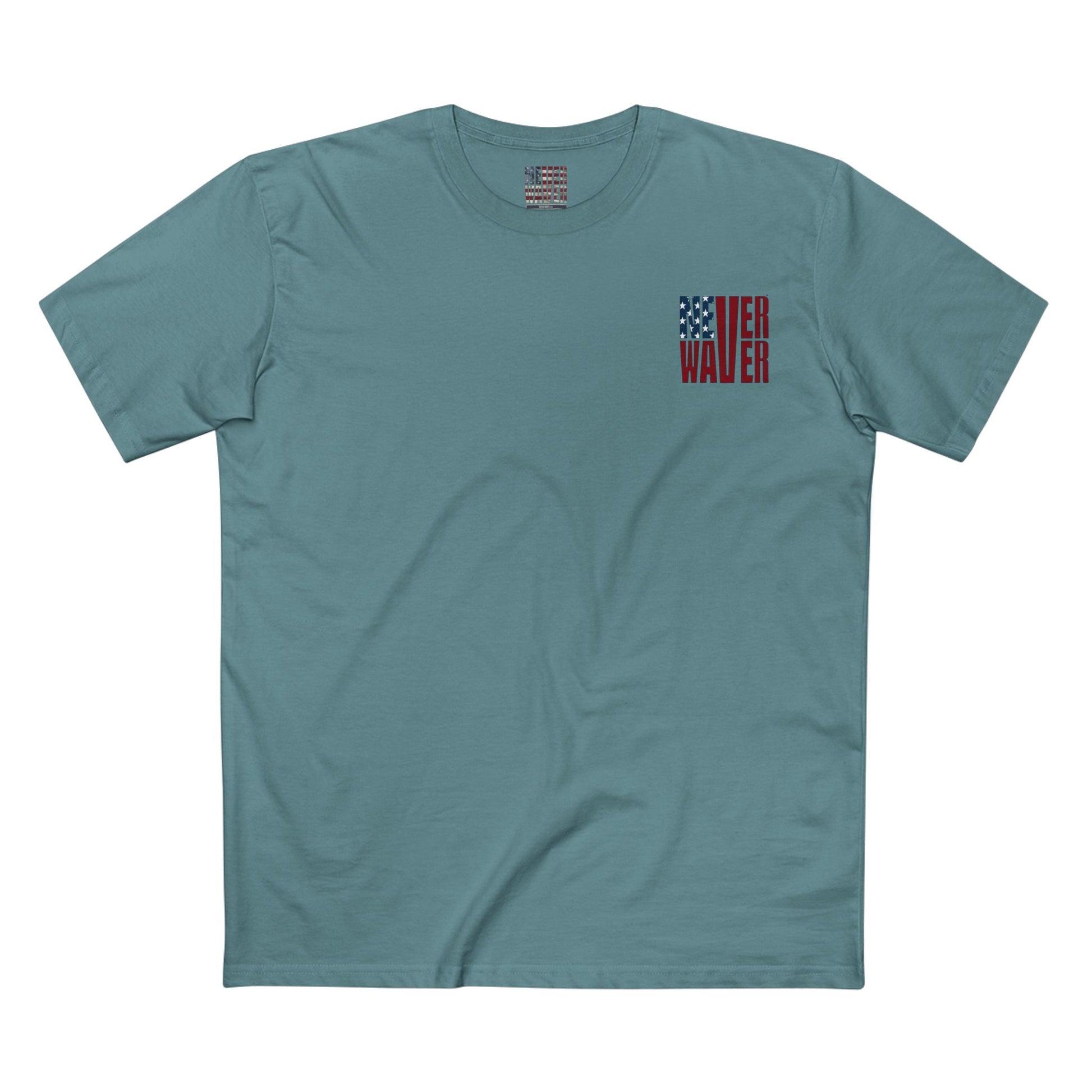 Never Waver Jesus Protecting America And Trump Men's Staple Tee - Never Waver