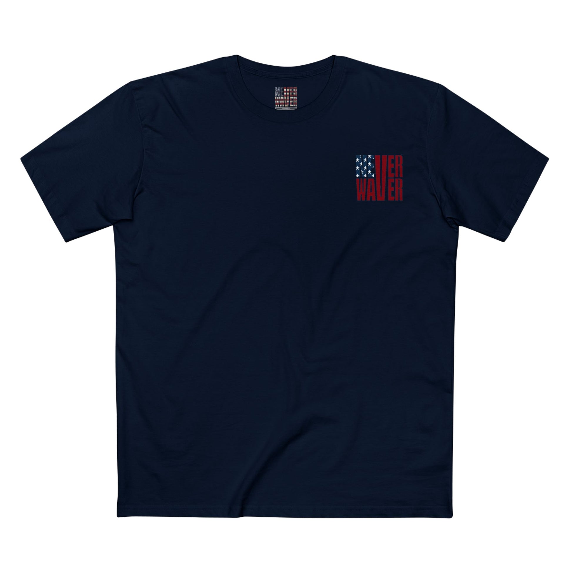 Never Waver Jesus Protecting America And Trump Men's Staple Tee - Never Waver