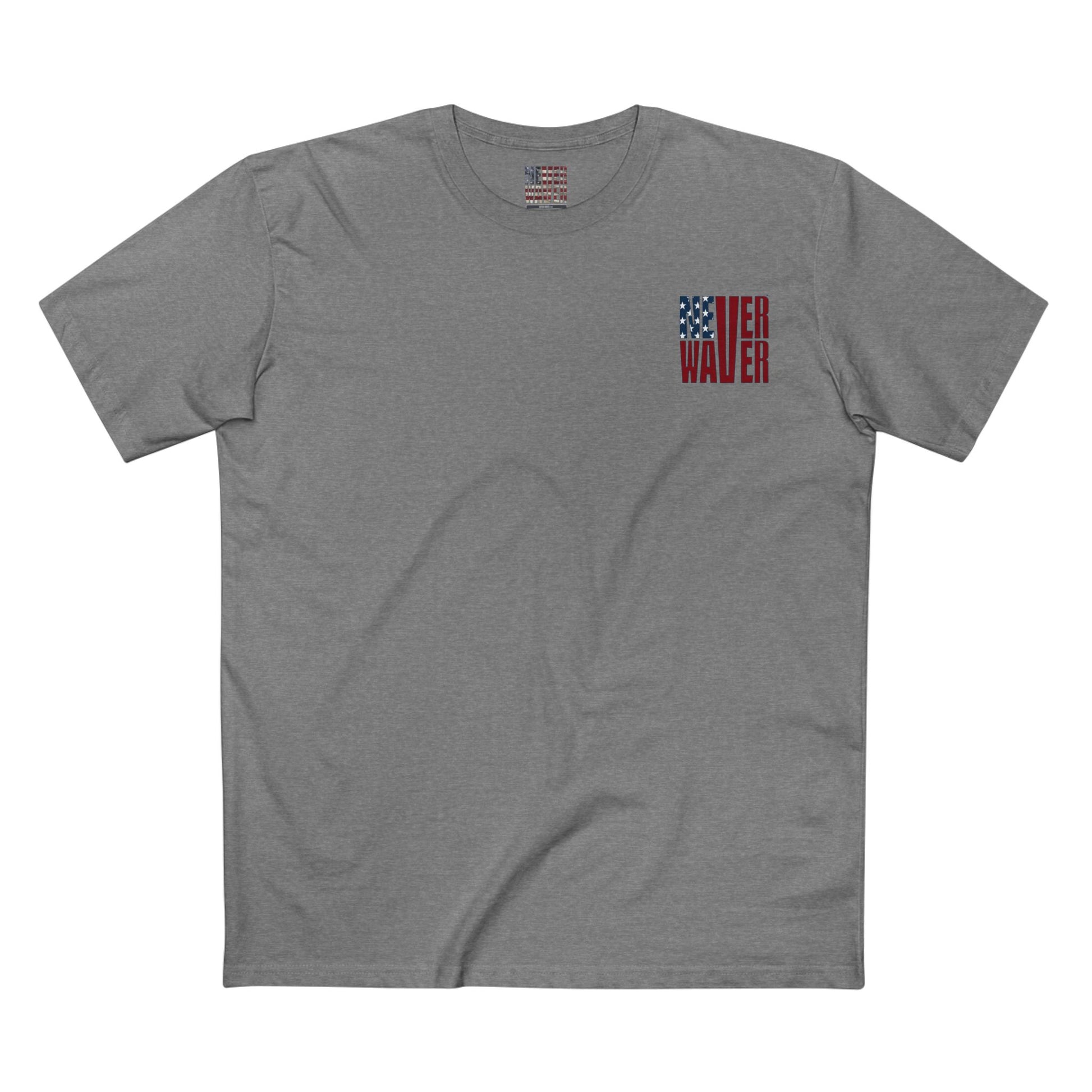Never Waver Jesus Protecting America And Trump Men's Staple Tee - Never Waver