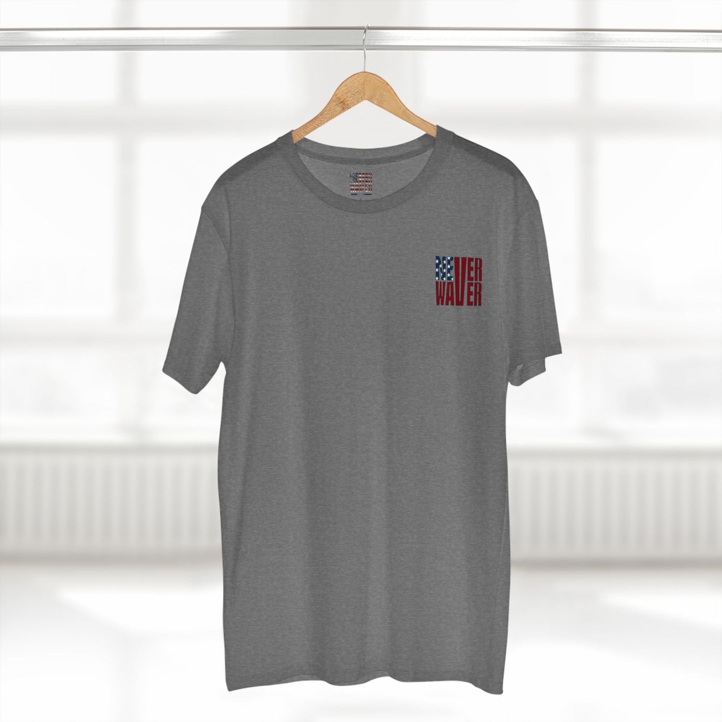 Never Waver Jesus Protecting America And Trump Men's Staple Tee - Never Waver