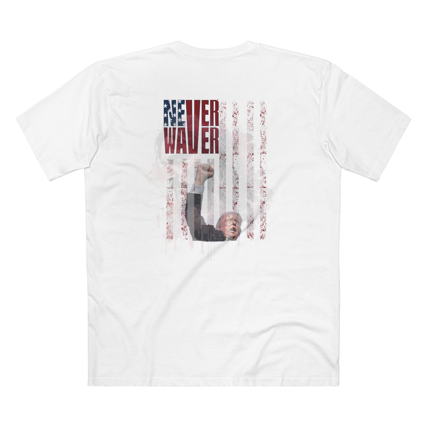 Never Waver Jesus Protecting America And Trump Men's Staple Tee - Never Waver