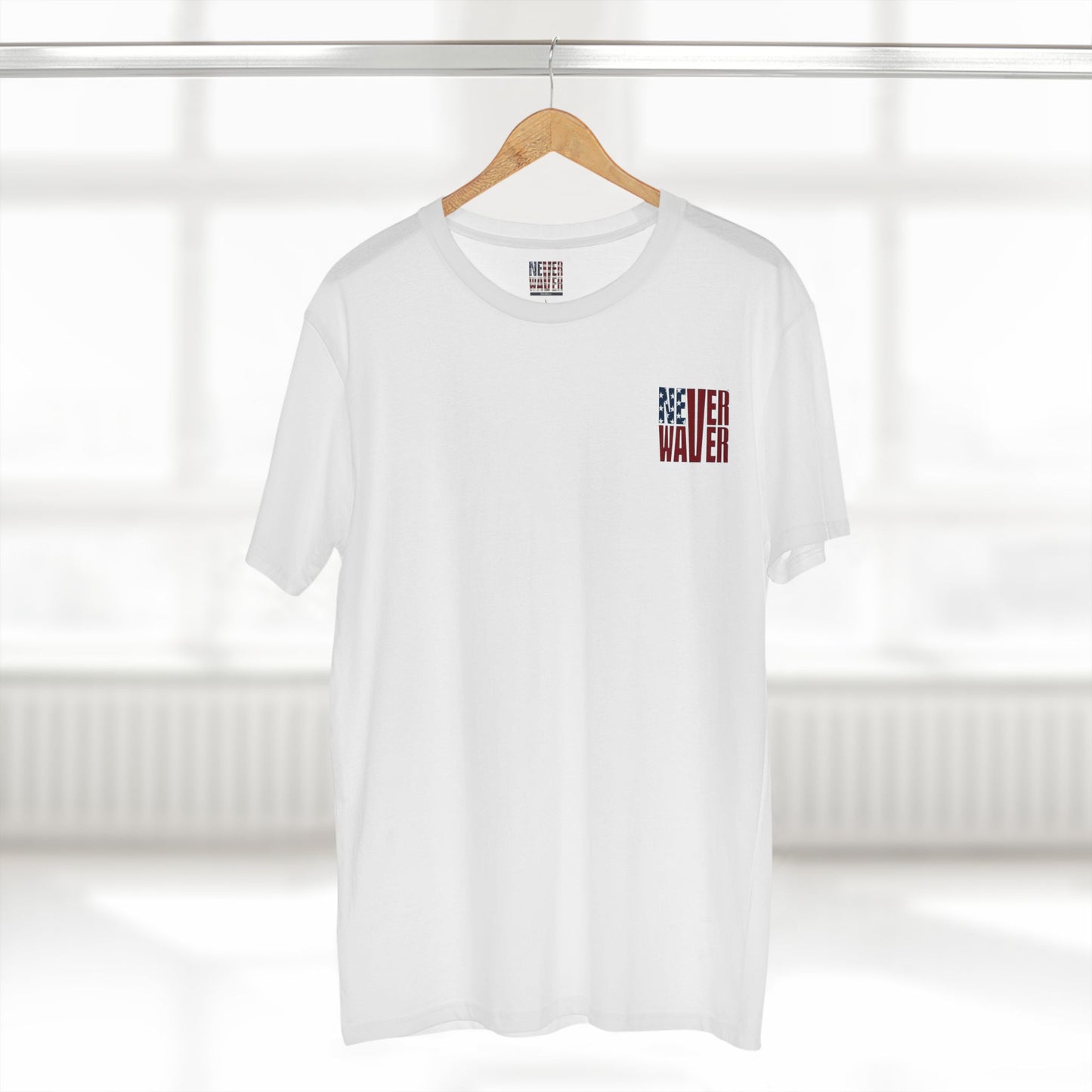 Never Waver Jesus Protecting America And Trump Men's Staple Tee - Never Waver