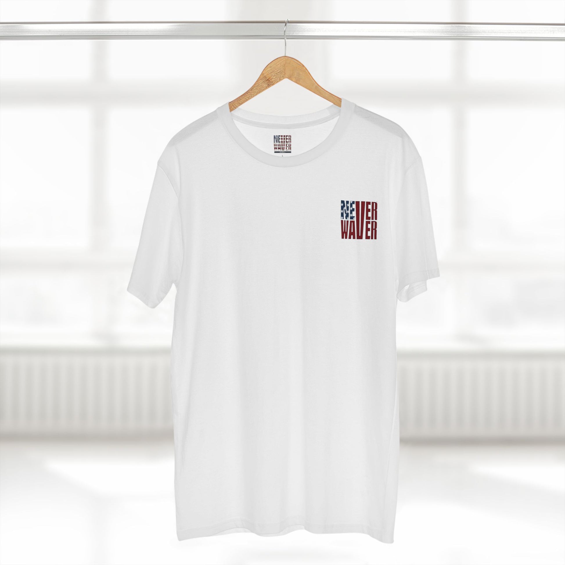 Never Waver Jesus Protecting America And Trump Men's Staple Tee - Never Waver