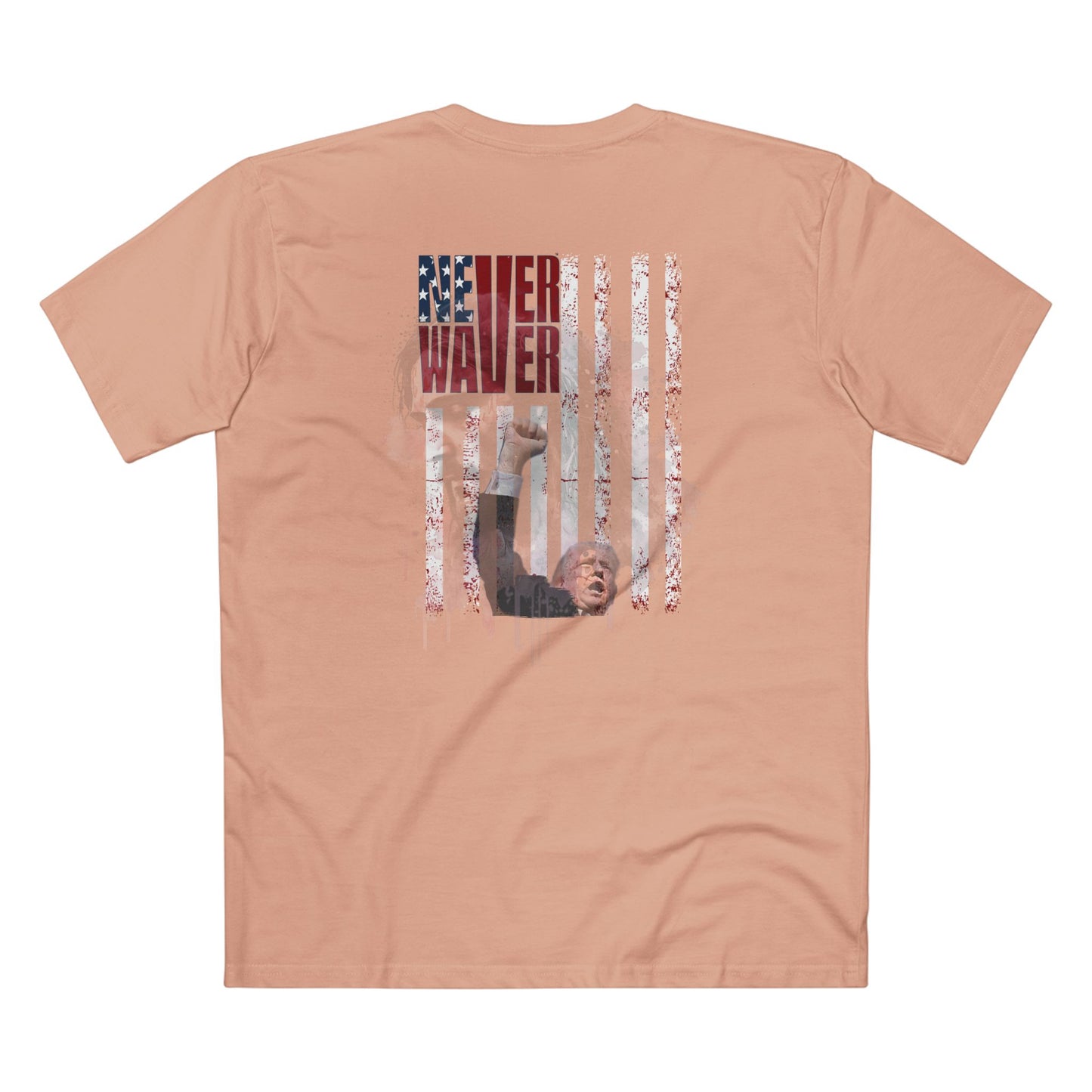 Never Waver Jesus Protecting America And Trump Men's Staple Tee - Never Waver