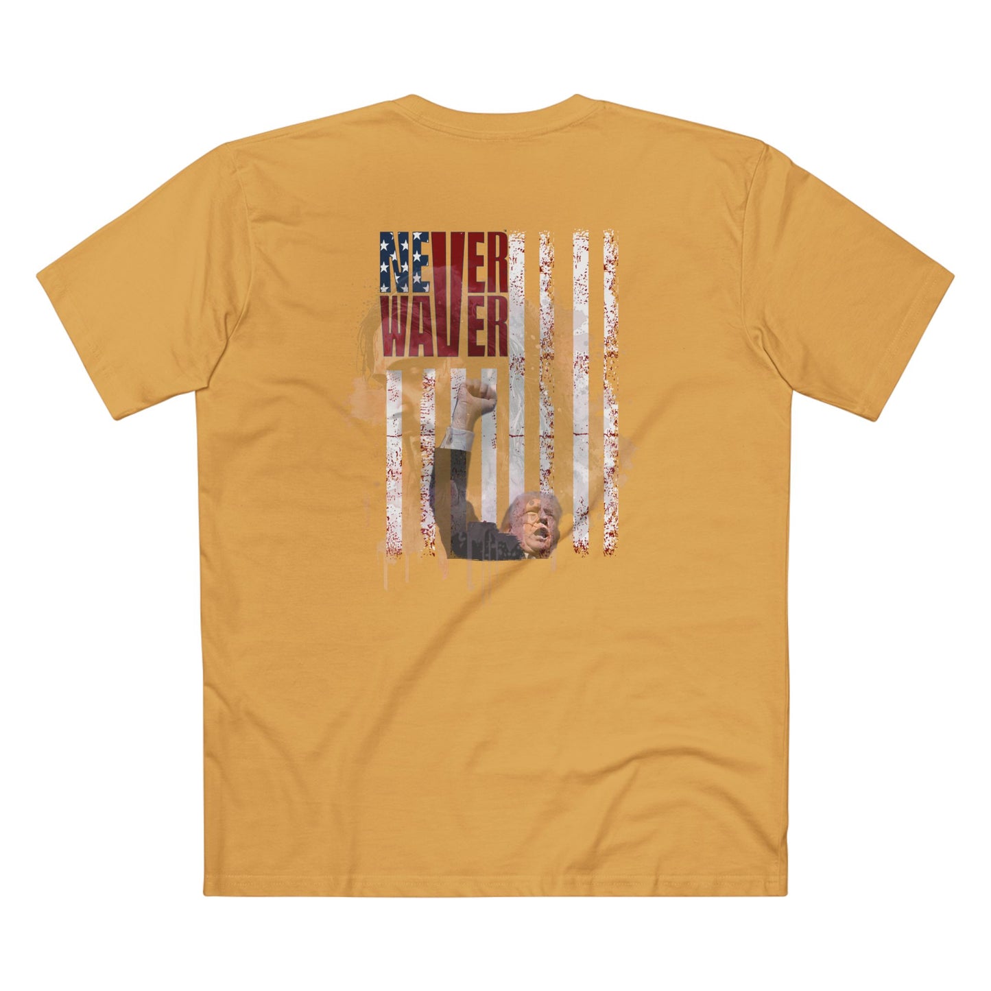 Never Waver Jesus Protecting America And Trump Men's Staple Tee - Never Waver