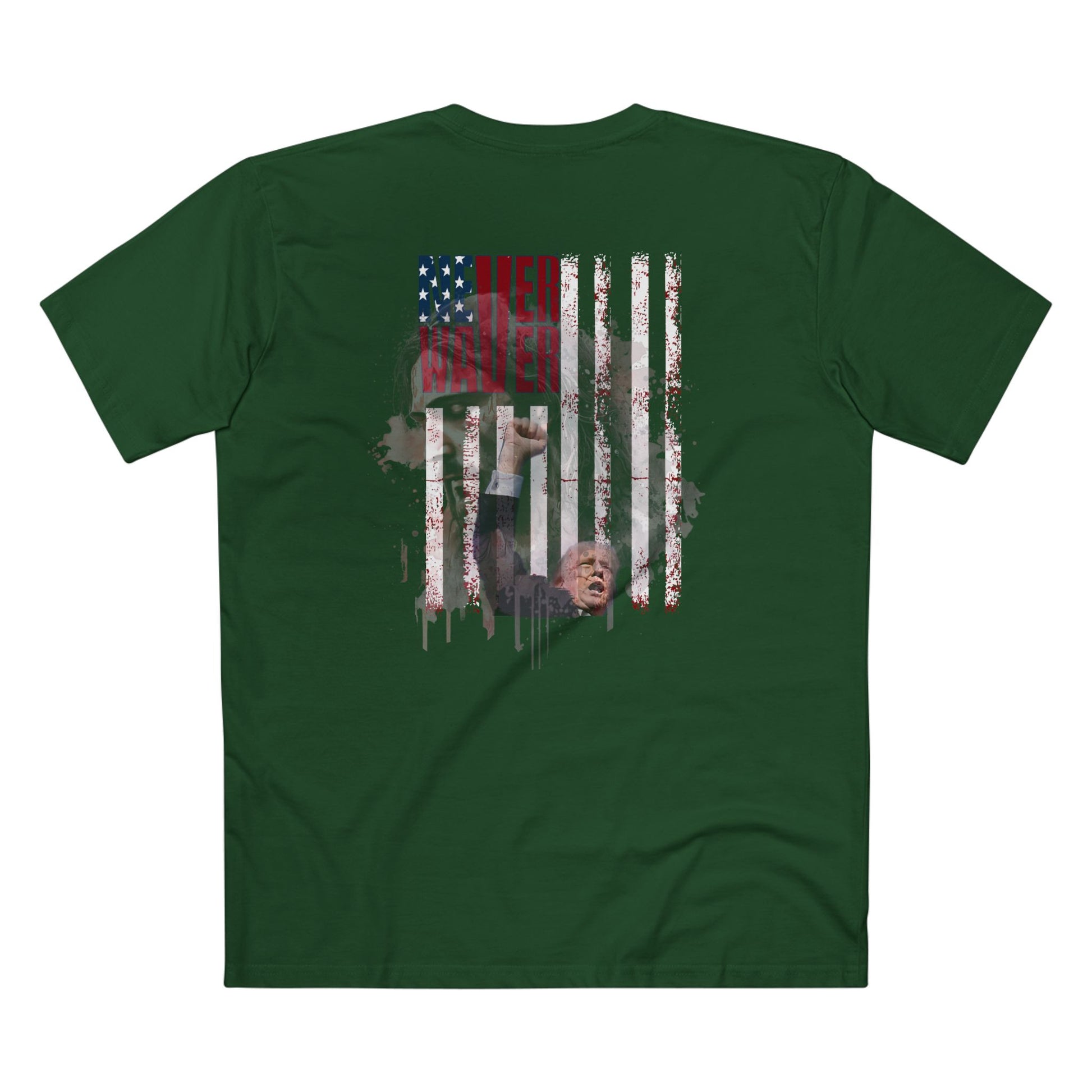 Never Waver Jesus Protecting America And Trump Men's Staple Tee - Never Waver